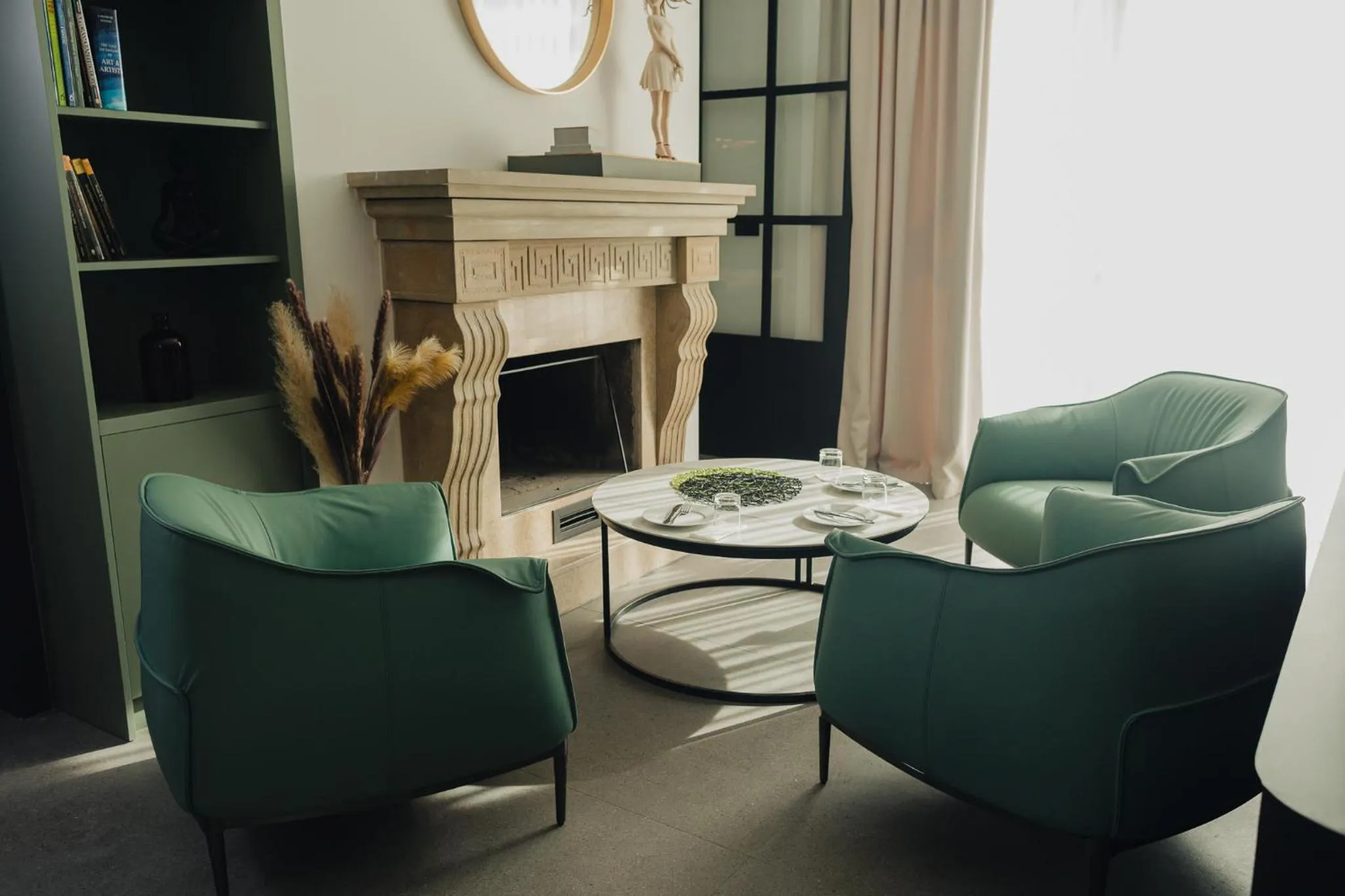 Seating area in Hotel Flaneur