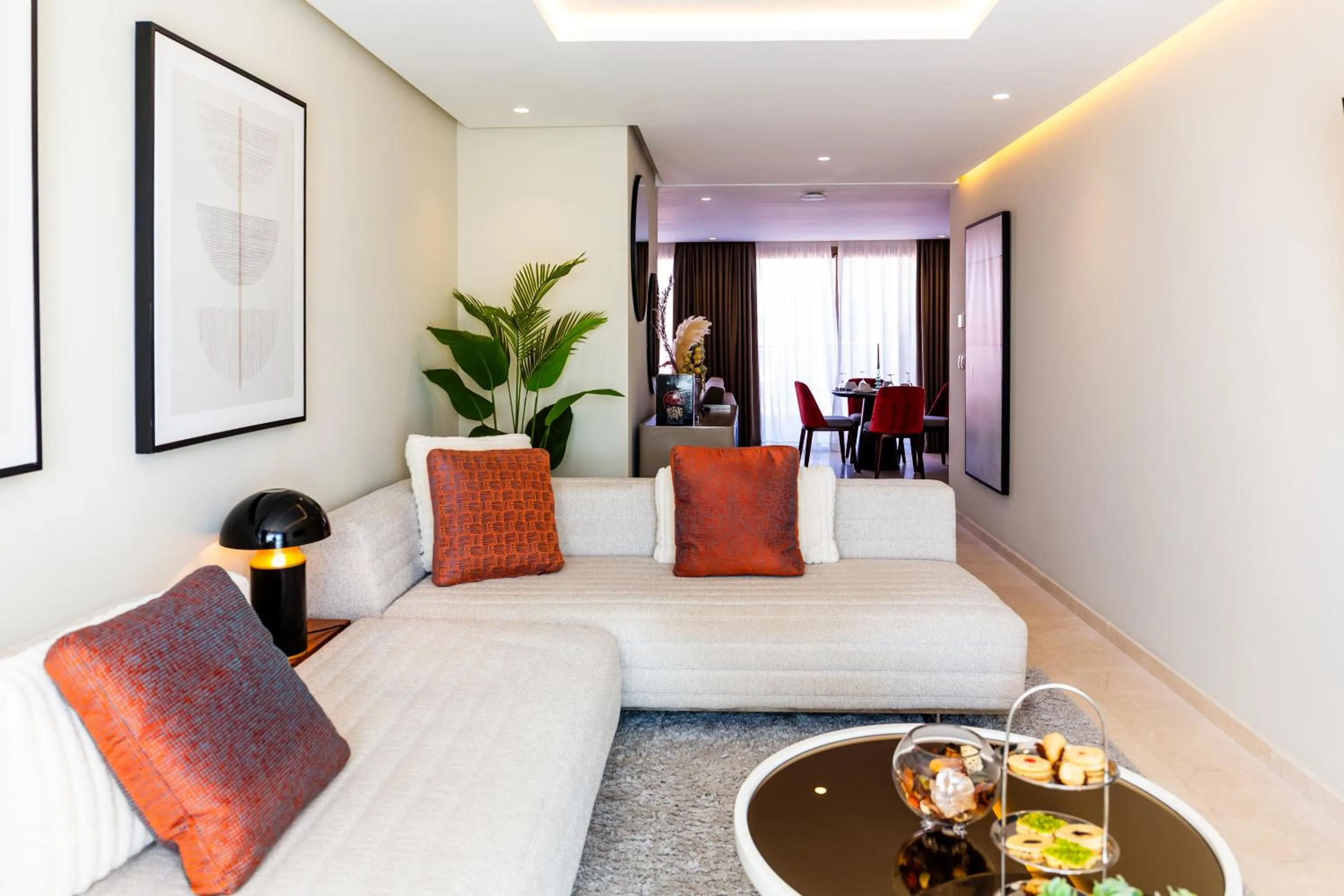 Living room in Residence Eden Marrakech