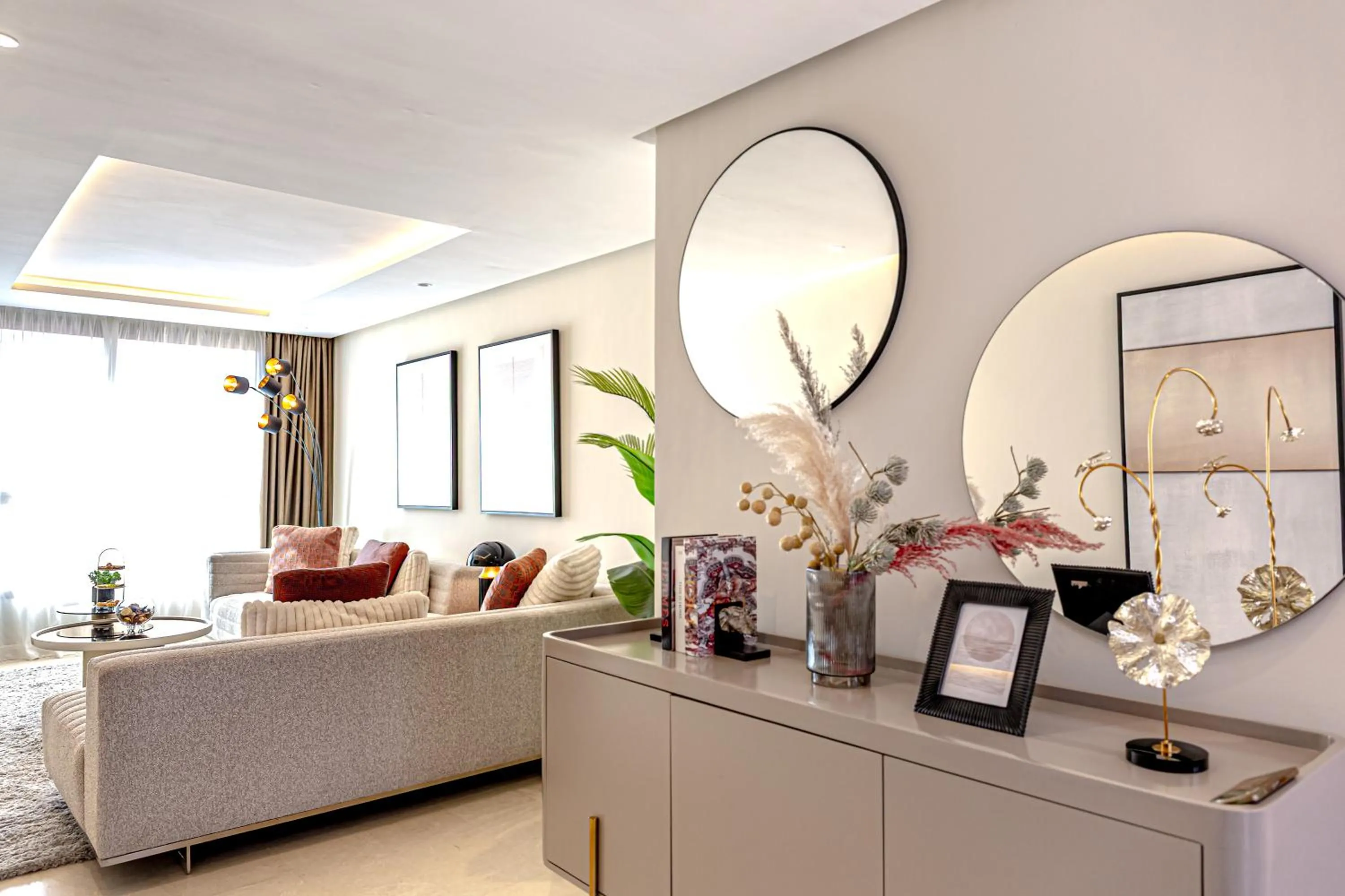 Living room, Bed in Residence Eden Marrakech