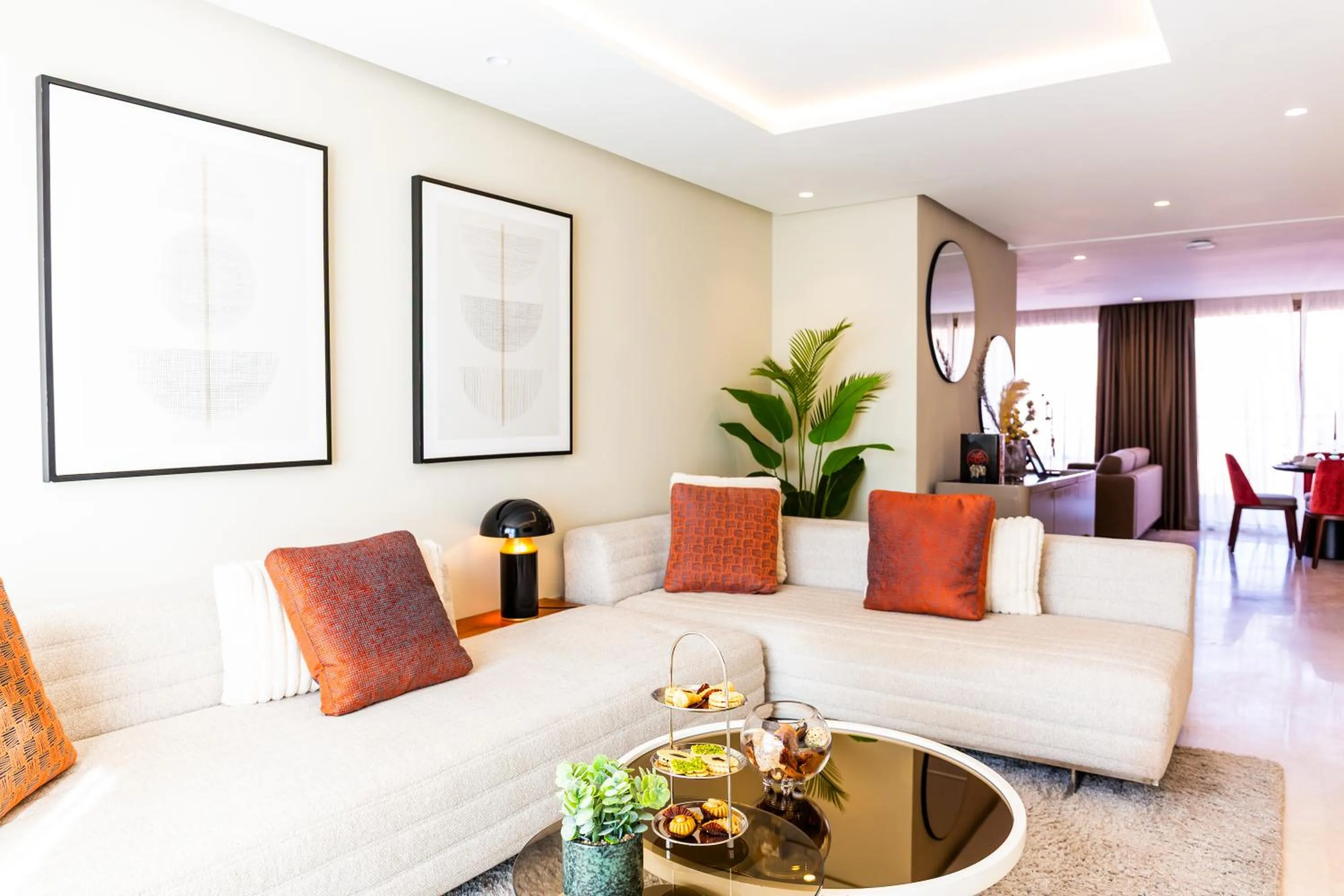 Living room in Residence Eden Marrakech