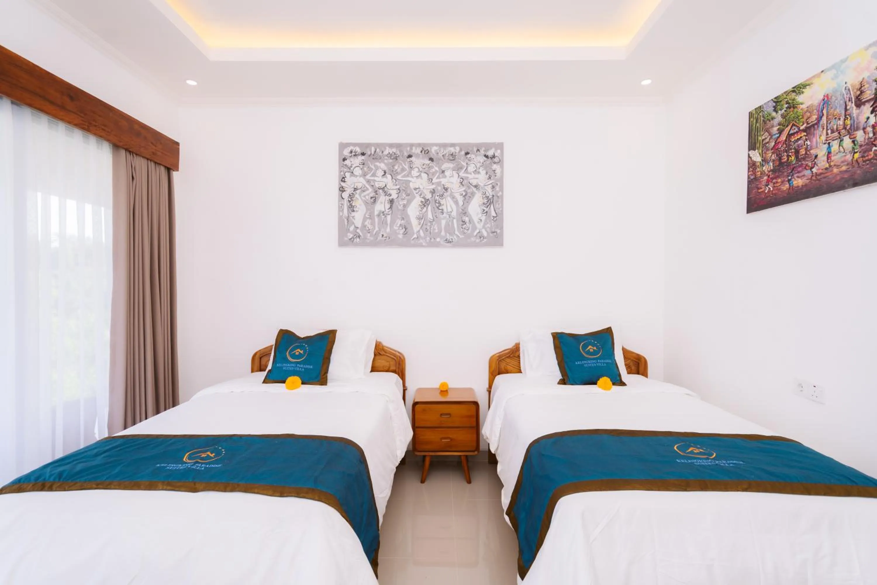 Bed in Kelingking Paradise Suites Villa