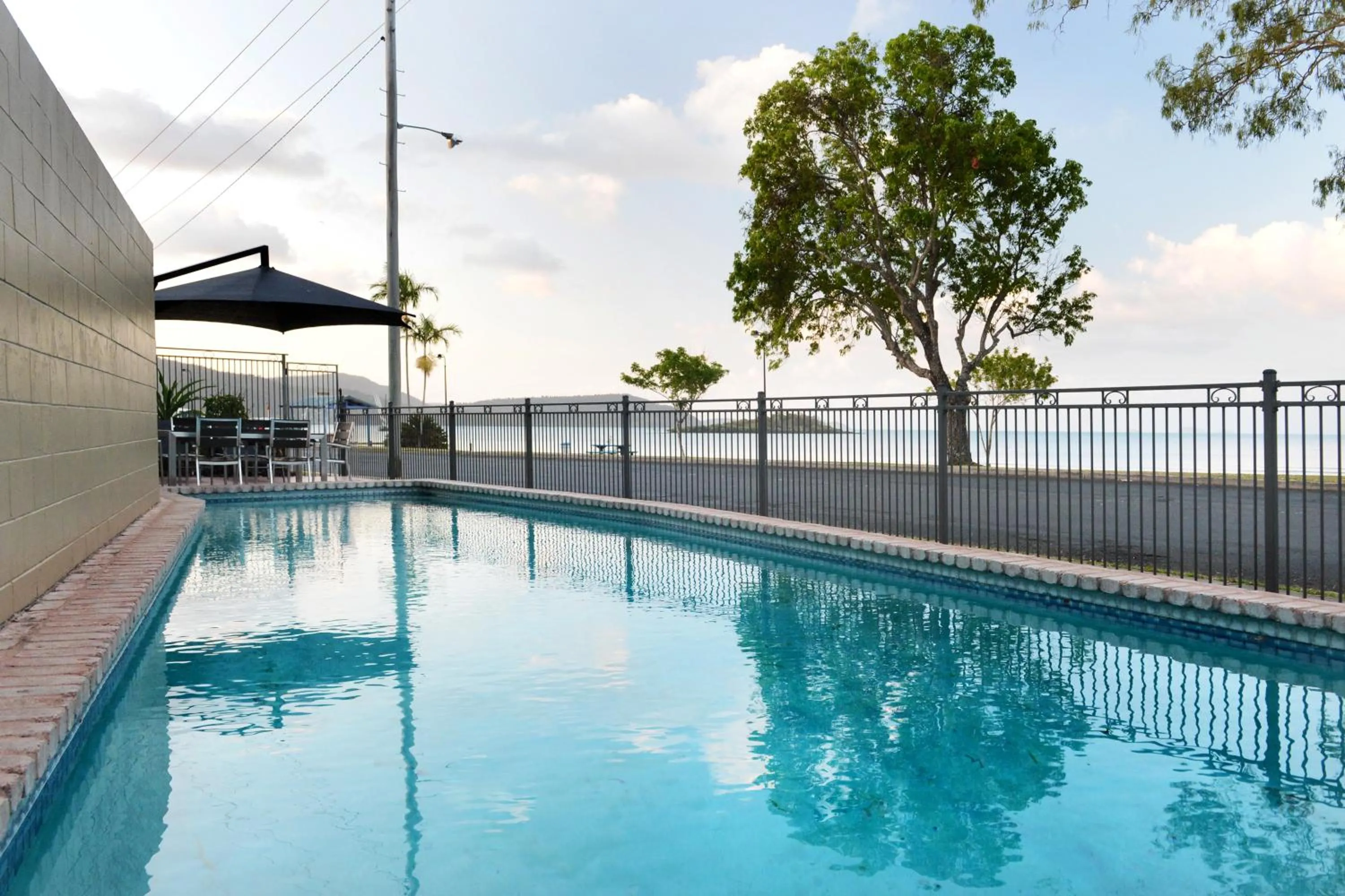 Pool view in Whitsunday Waterfront Apartments