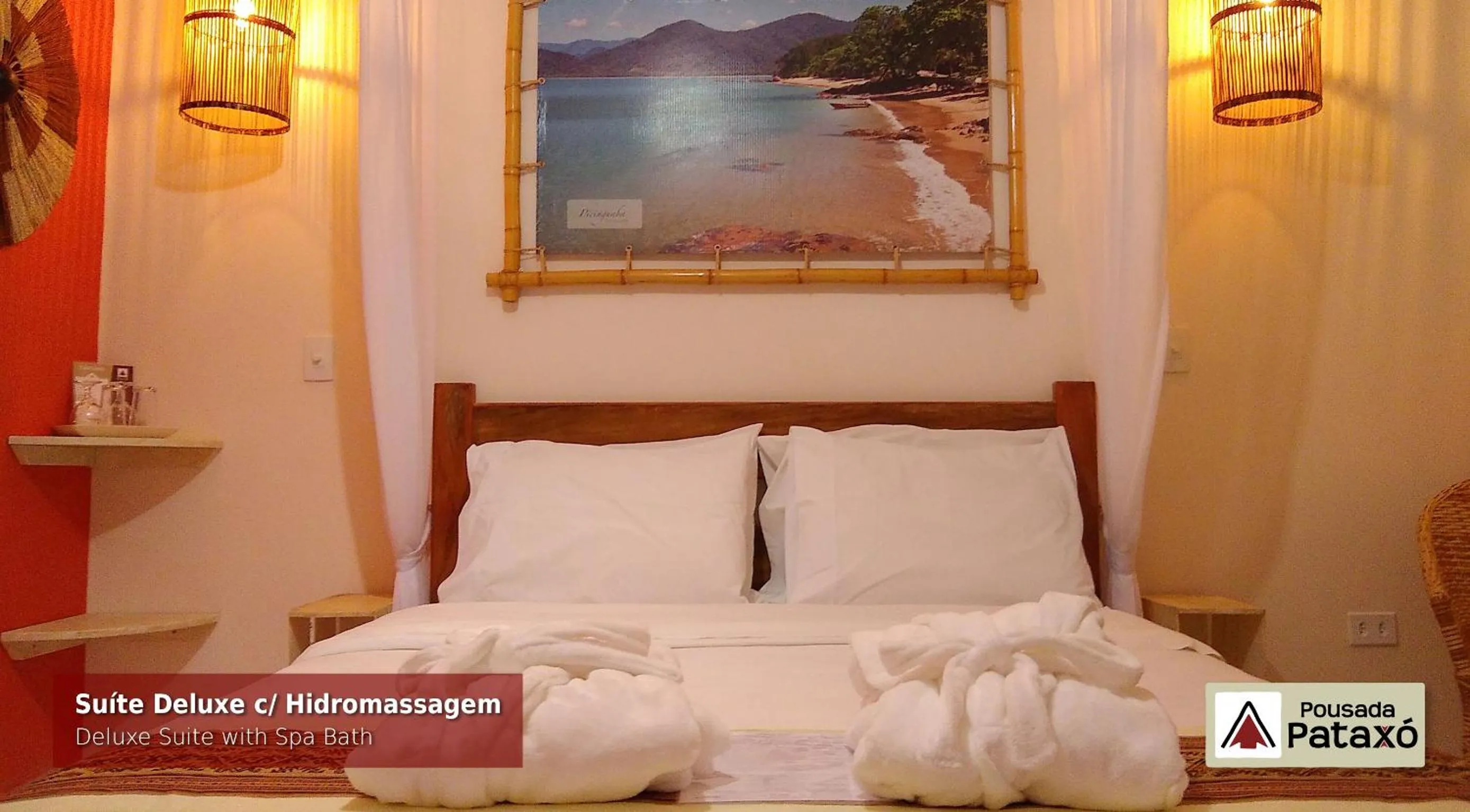 Hot Tub, Bed in Pousada Pataxó