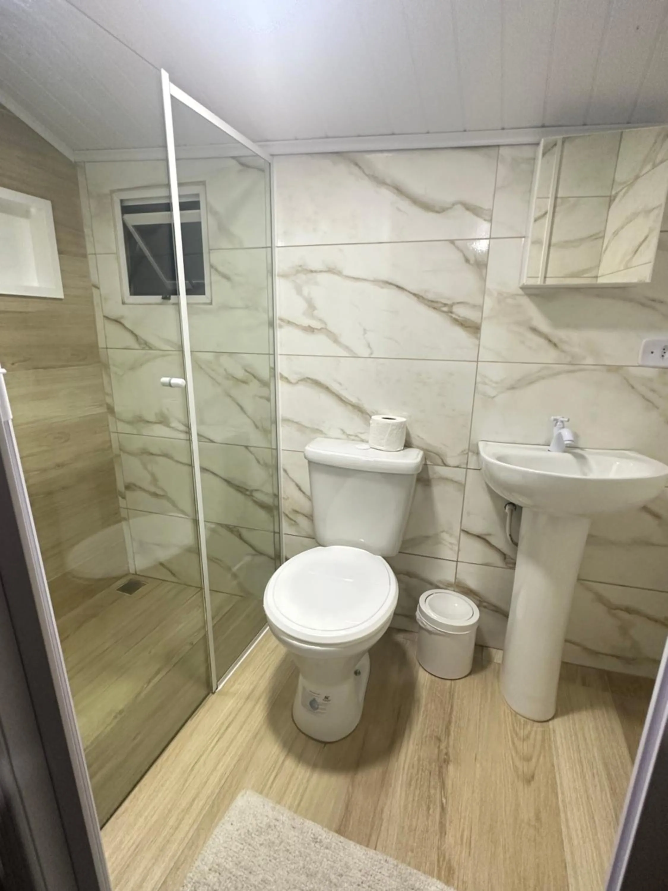 Bathroom in Pousada & Camping Tubarão
