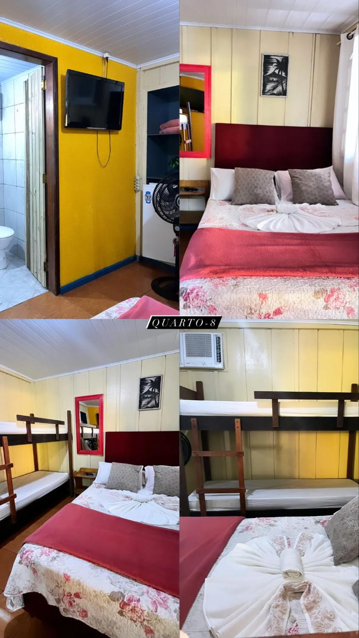 Photo of the whole room, Bed in Pousada & Camping Tubarão