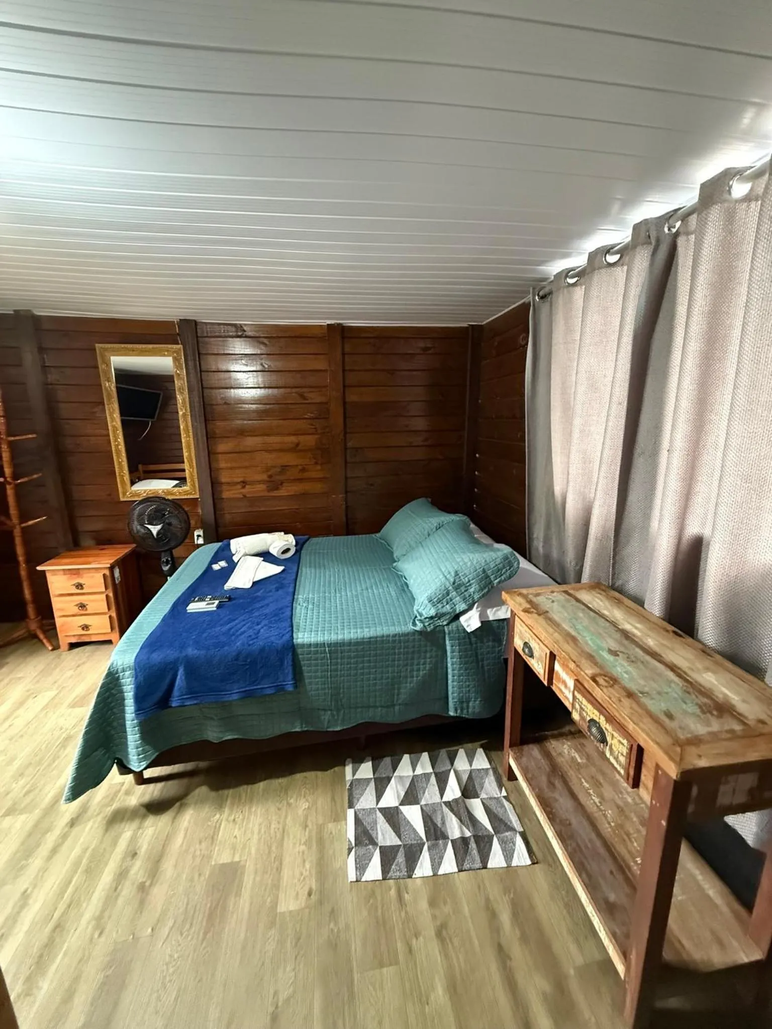 Bed in Pousada & Camping Tubarão