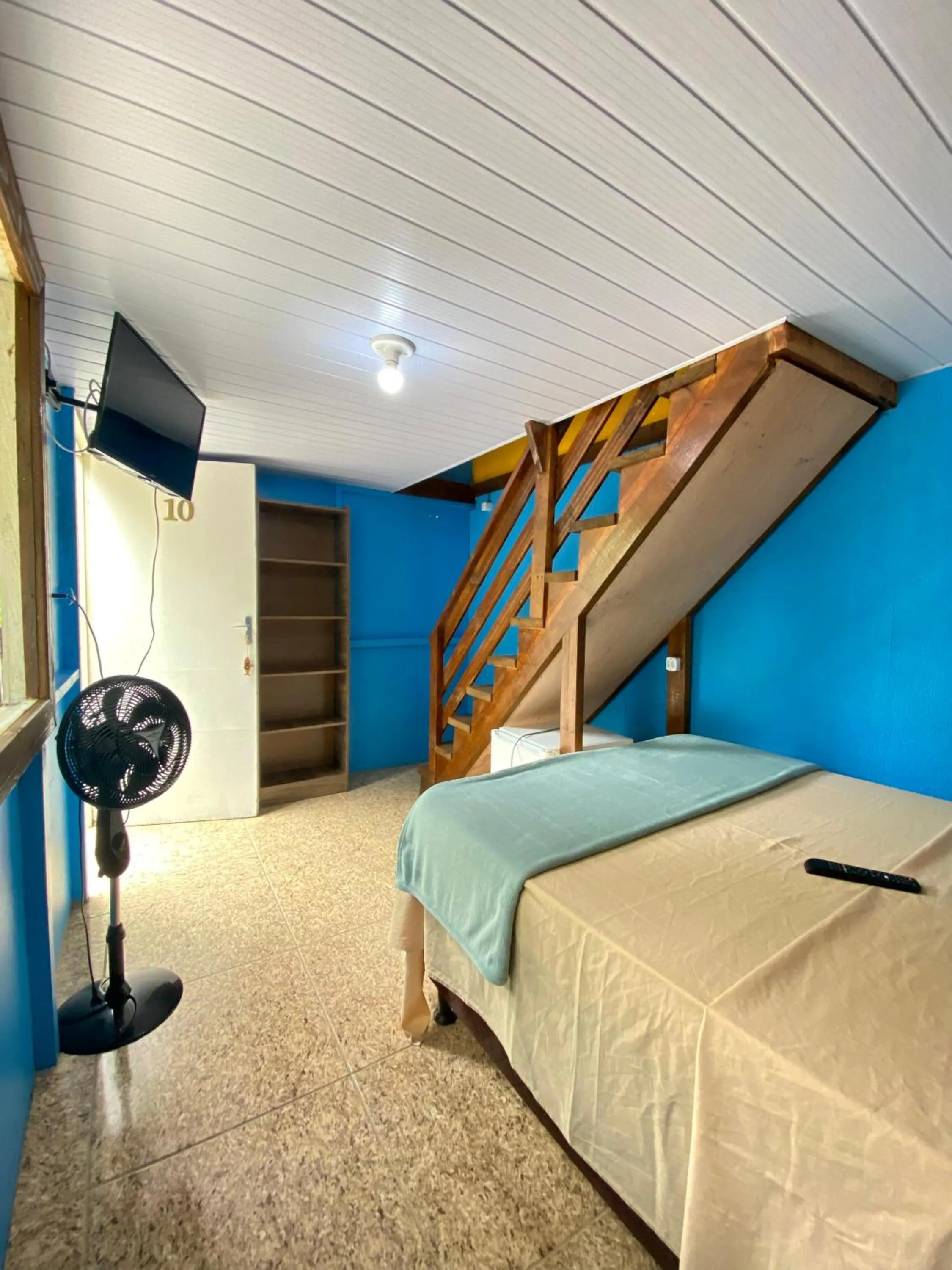 Bed in Pousada & Camping Tubarão