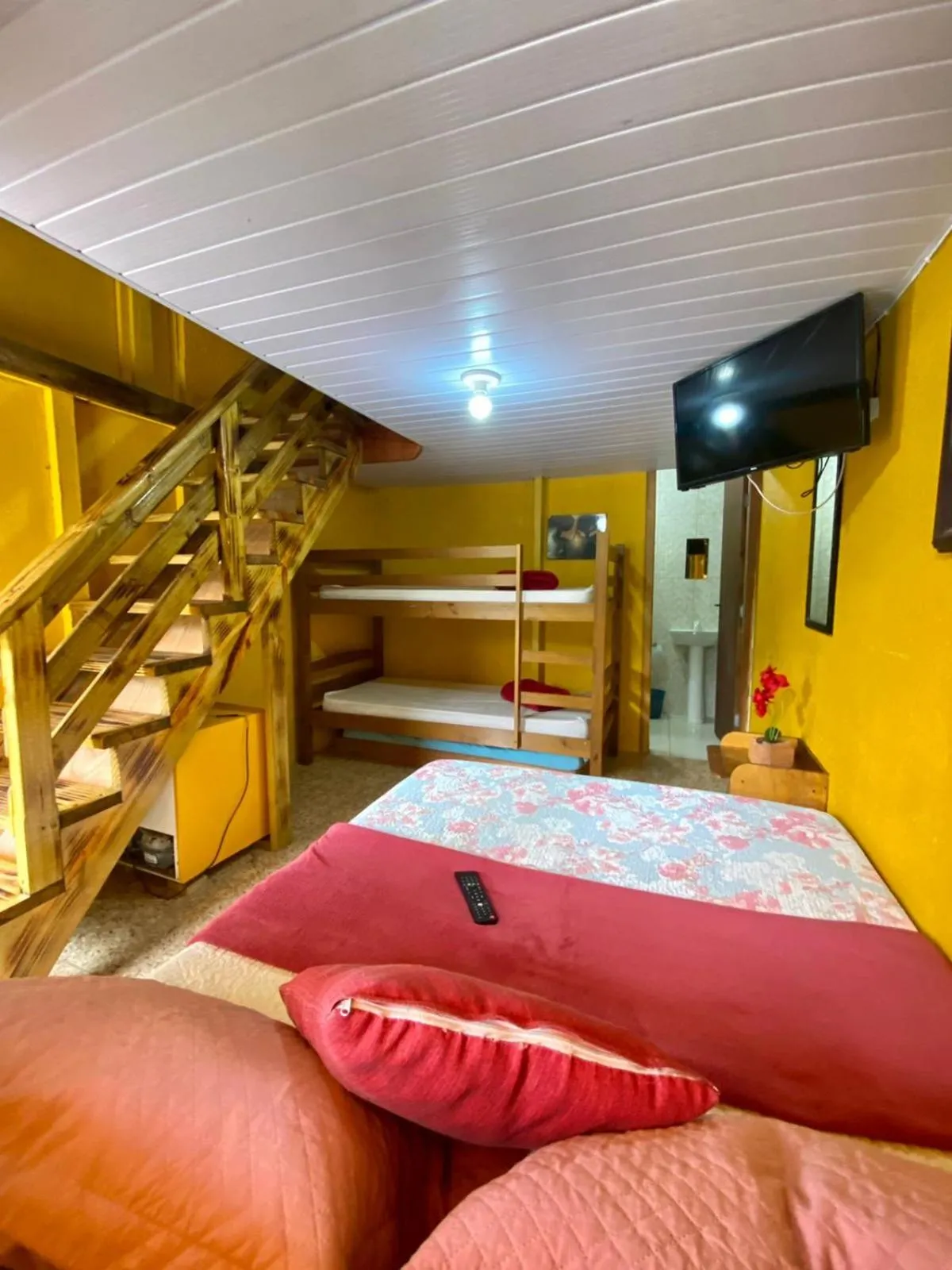 Bedroom, Bed in Pousada & Camping Tubarão