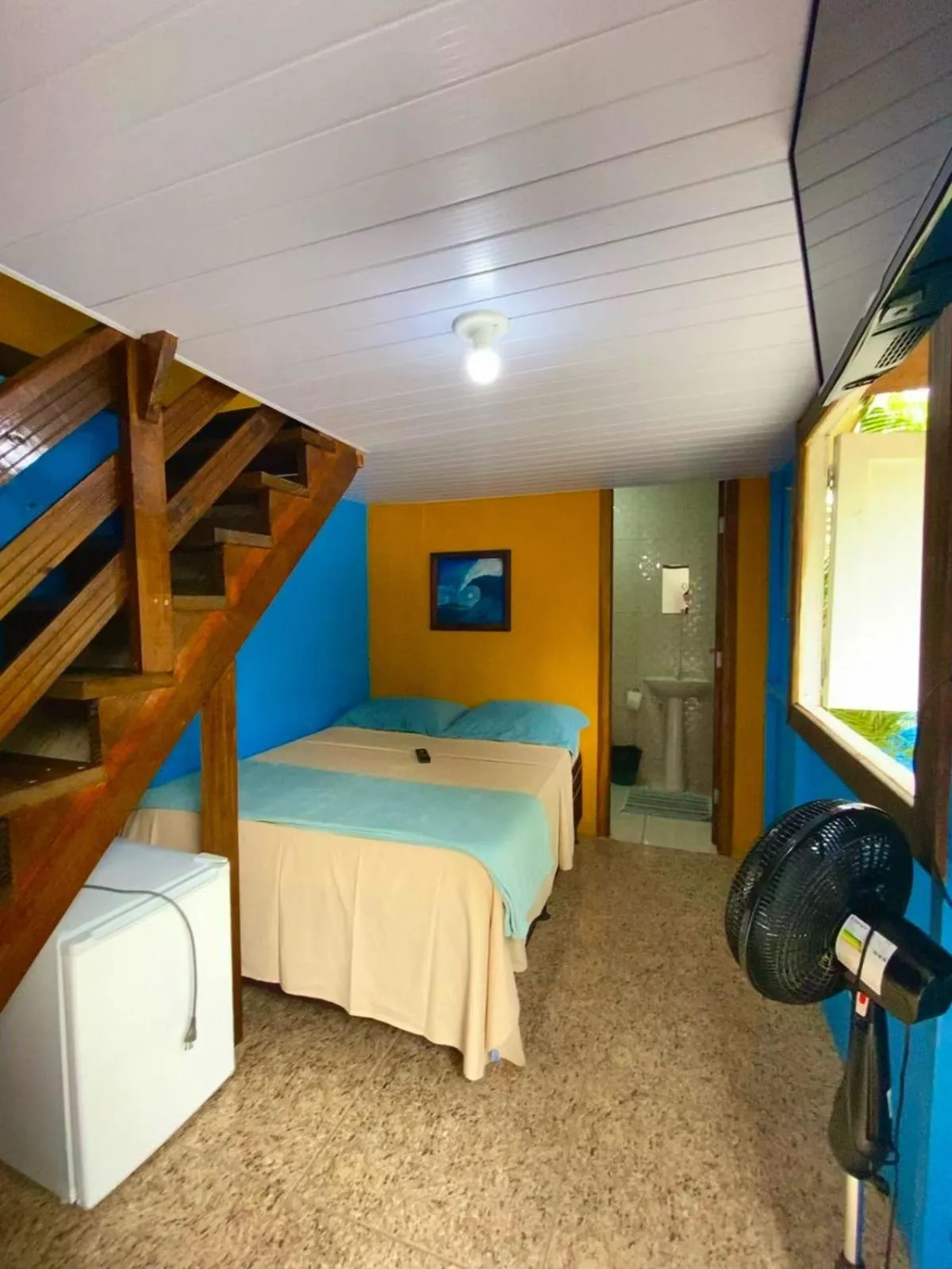 Bed in Pousada & Camping Tubarão