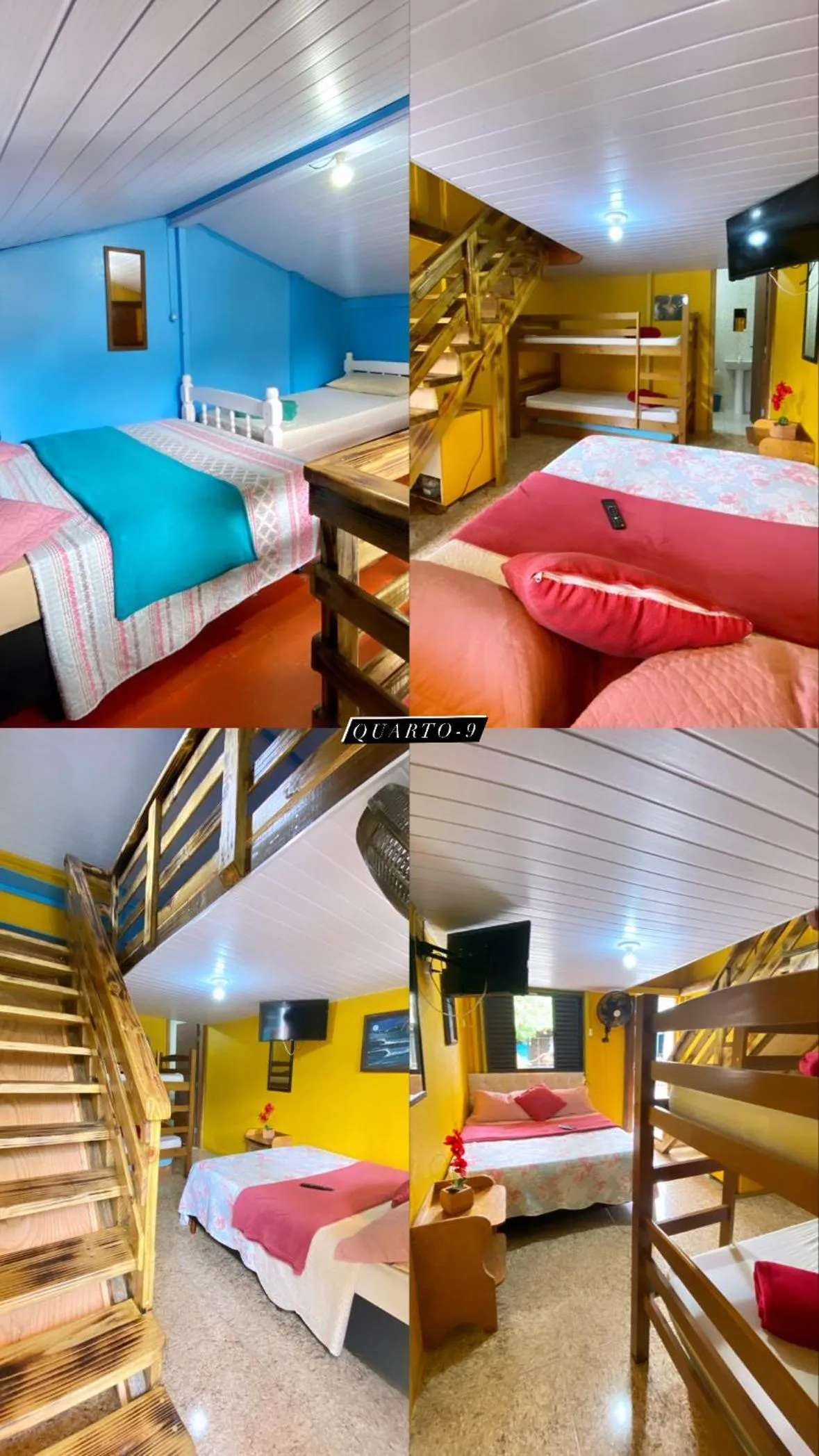 Bed in Pousada & Camping Tubarão