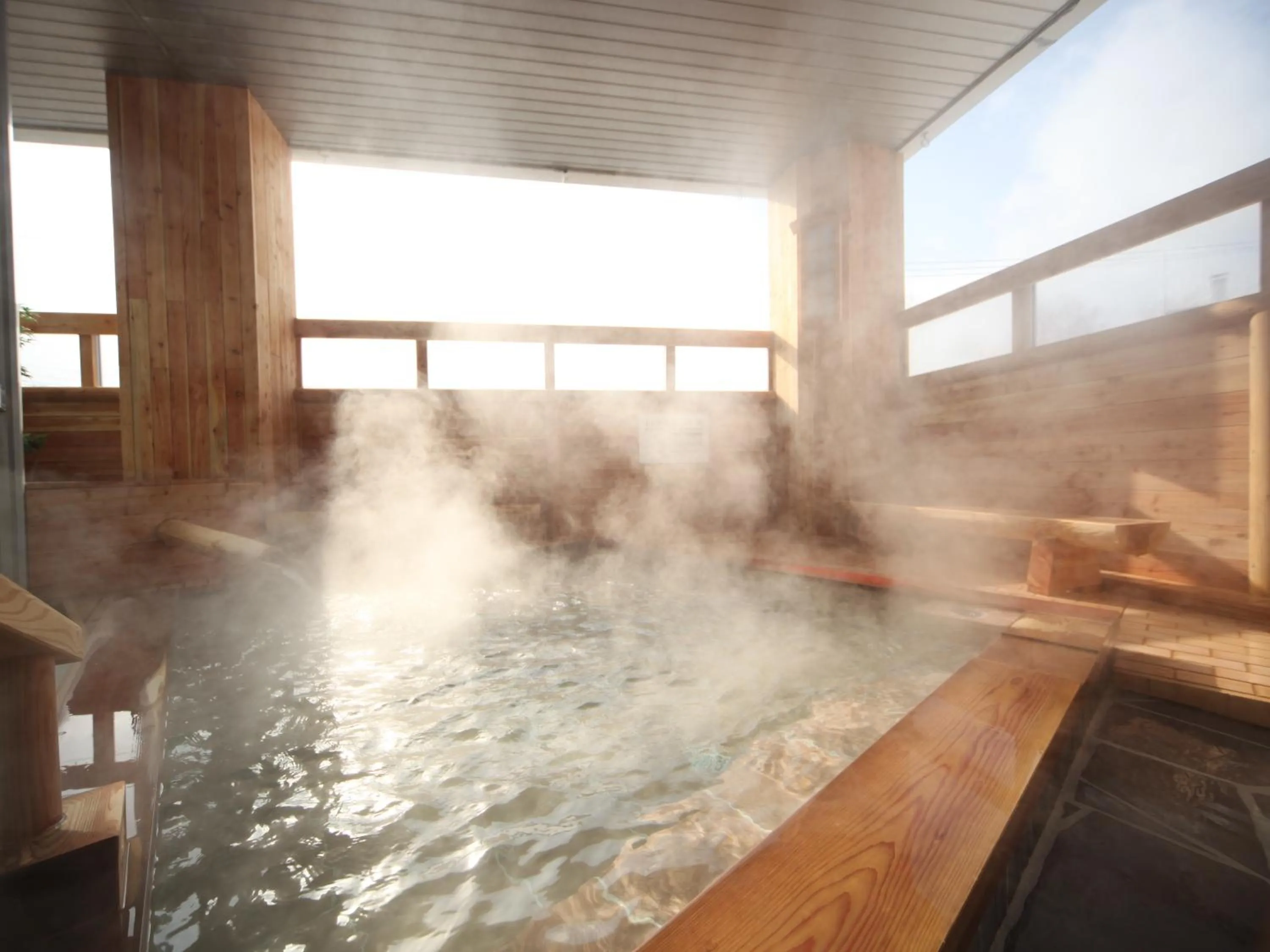 Hot Spring Bath in Kawayu Kanko Hotel