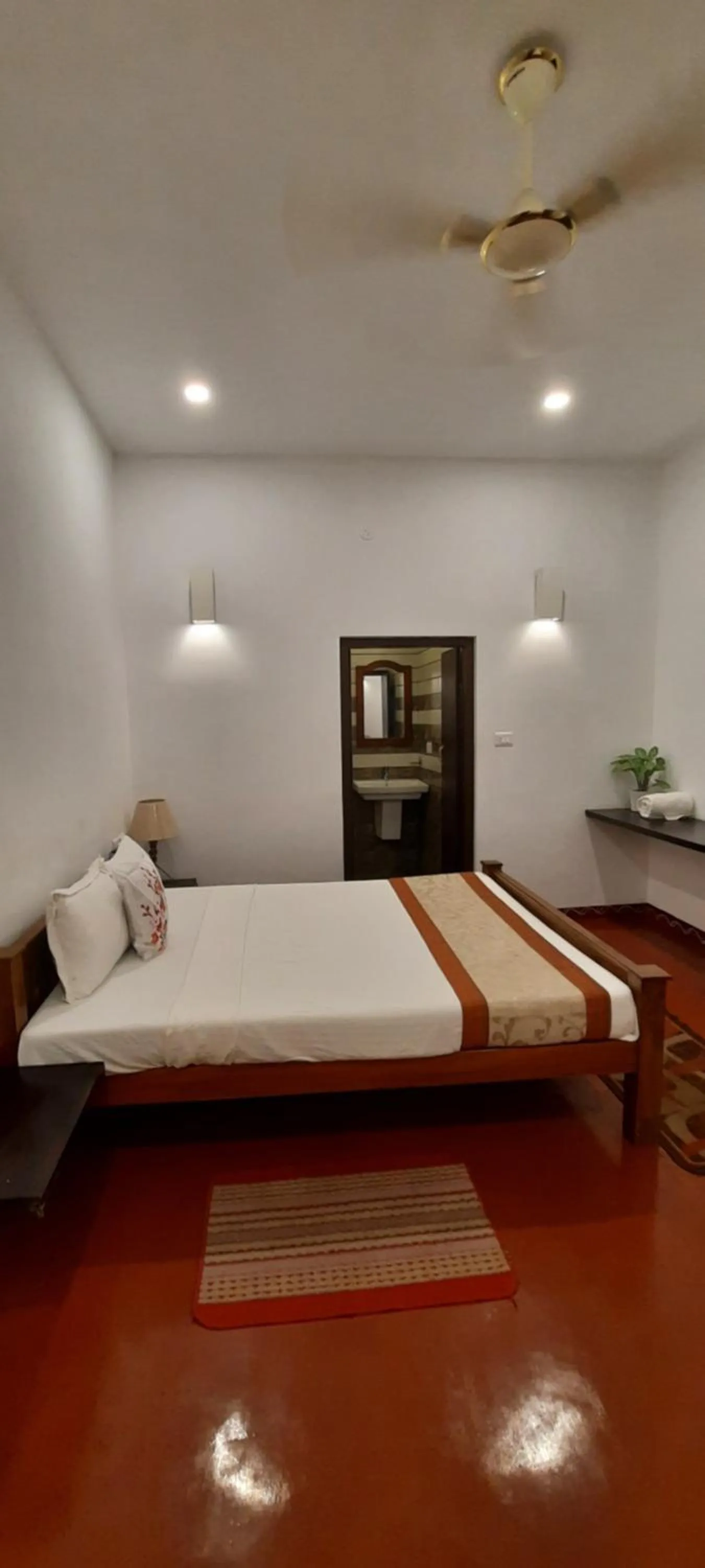 Bed in Marari Umapathi Beach Villa