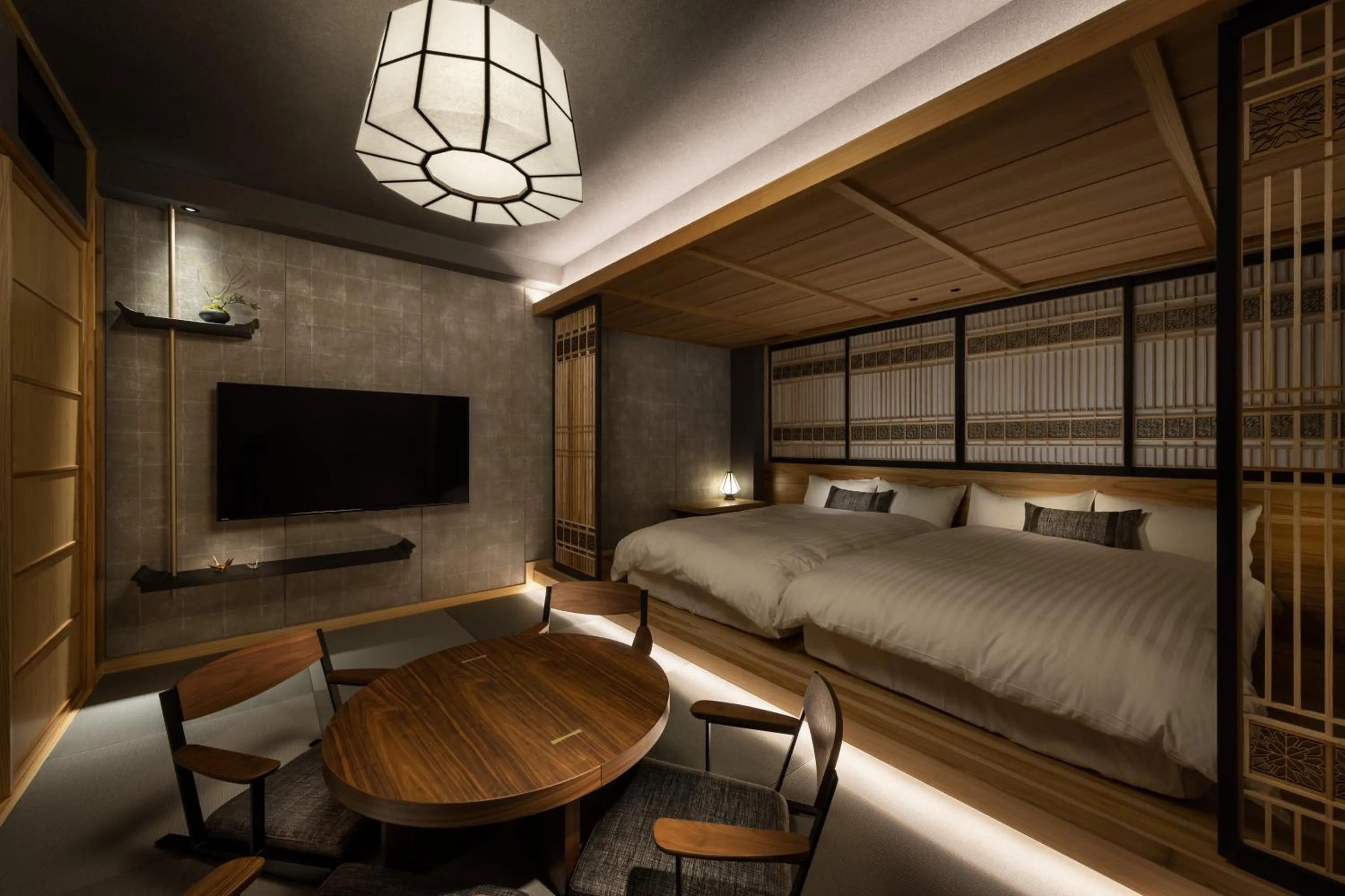 Photo of the whole room, Bed in Yakakutei