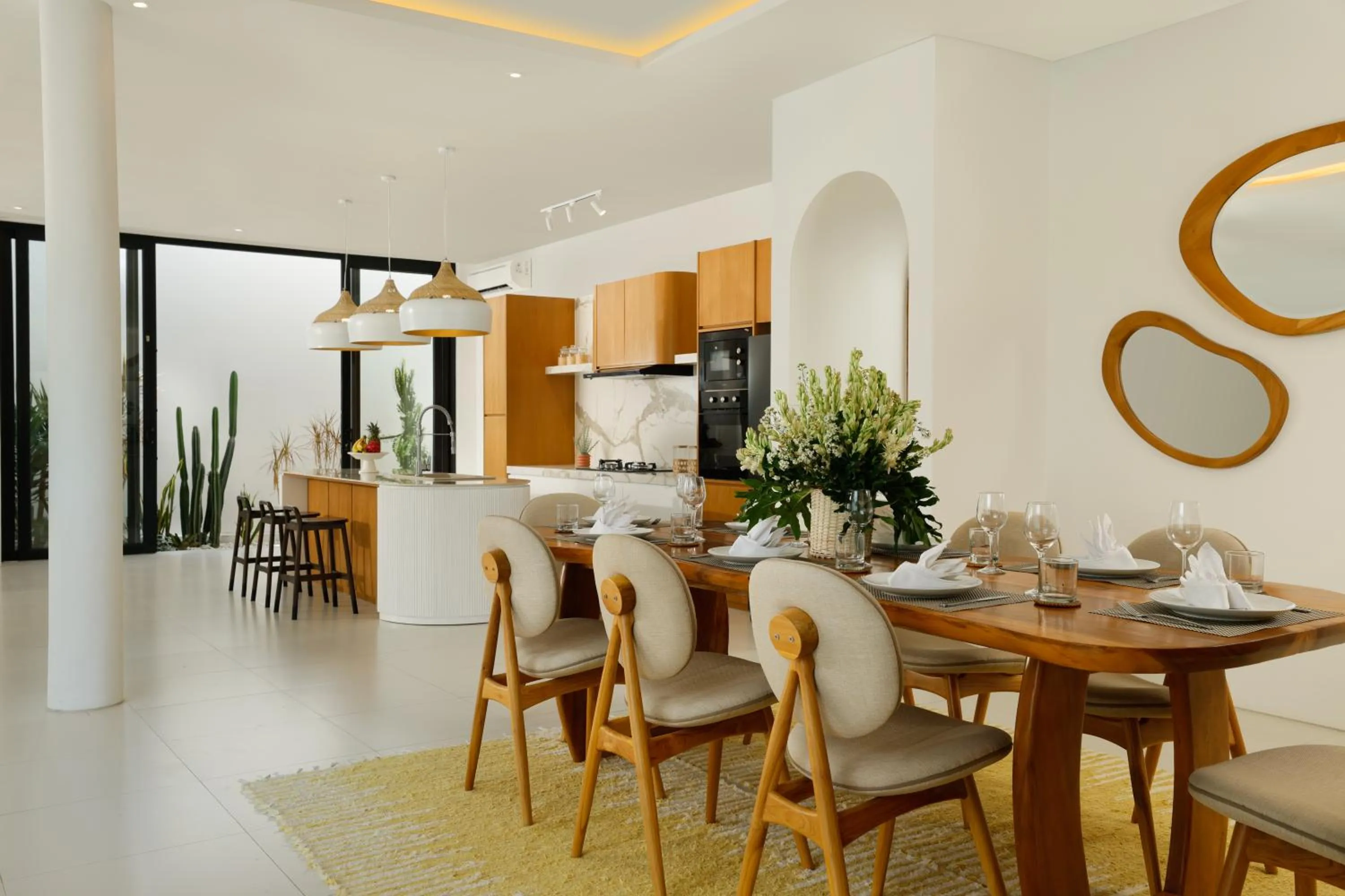 Dining area in Villa Kalem Canggu by Nakula