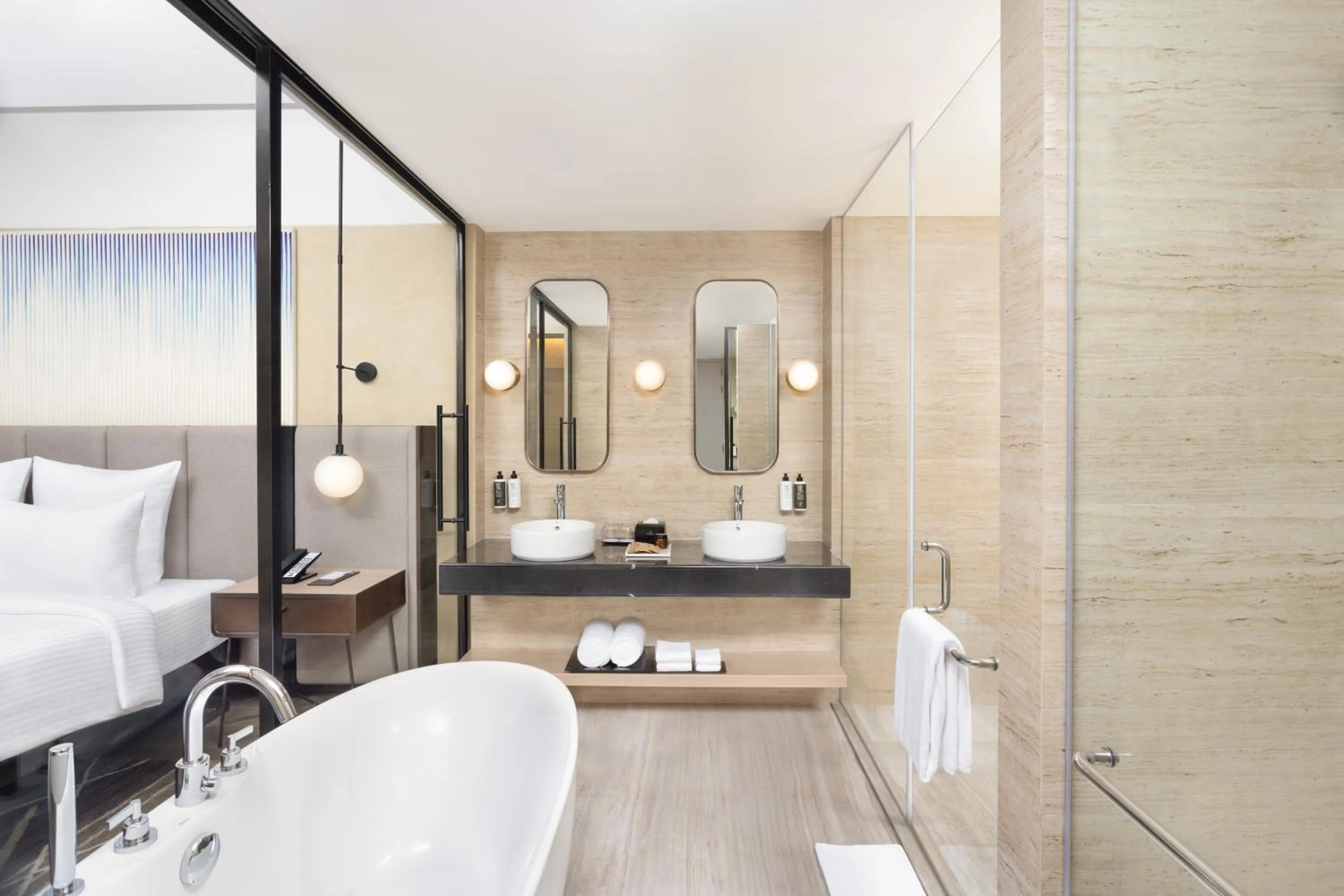 Shower, Bed in Novotel New Delhi City Centre