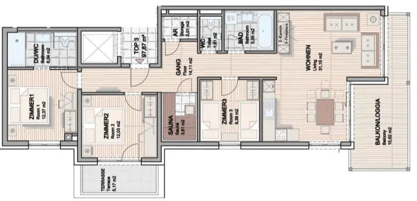 Photo of the whole room in Apartmán Fürth