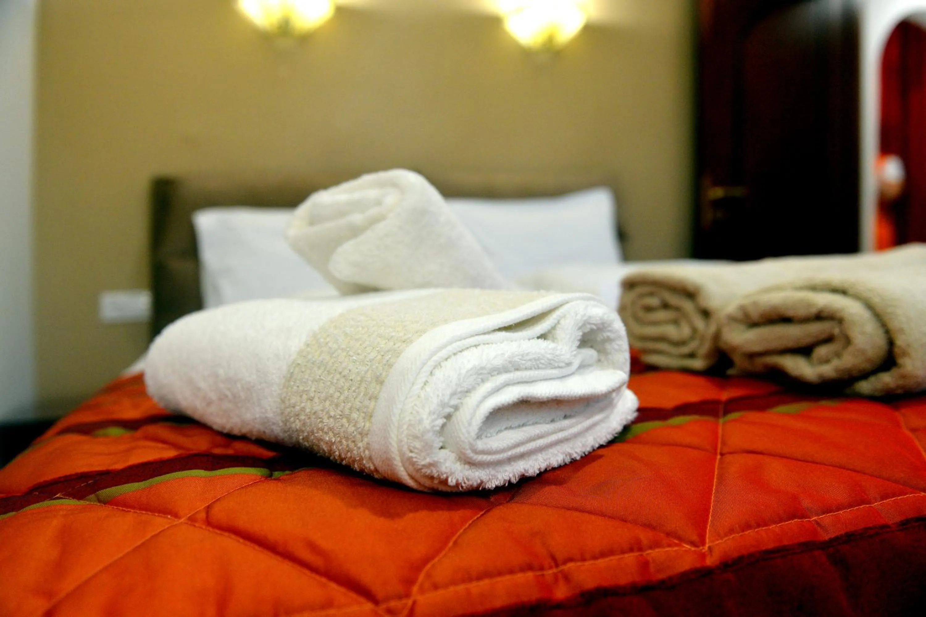 Bed in Skiathos Island Suites