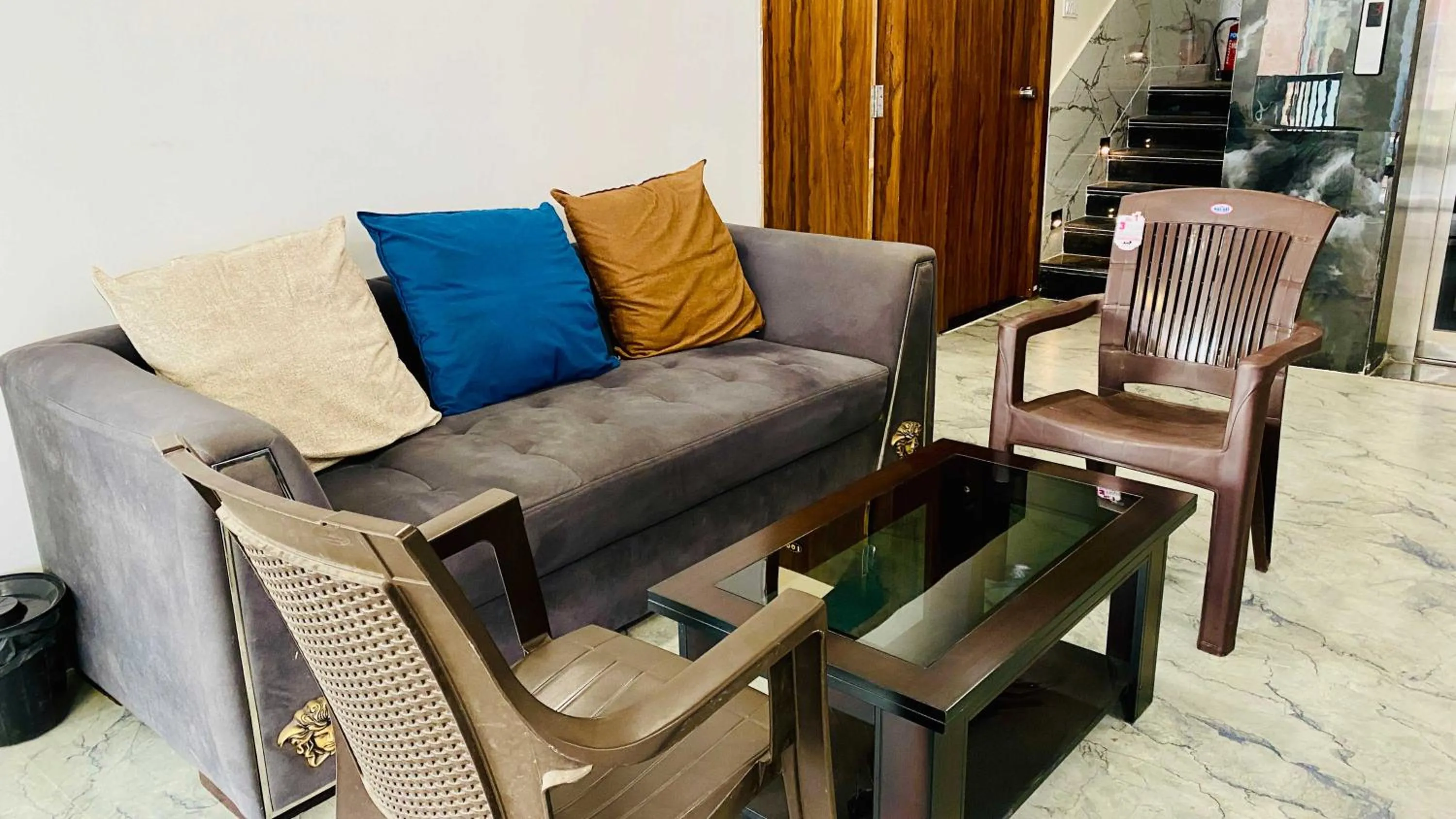 Seating area in Hotel Krishnarchana