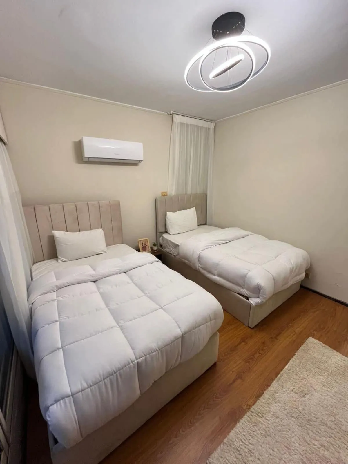 Bed in Zamalek side Nile view 2BR