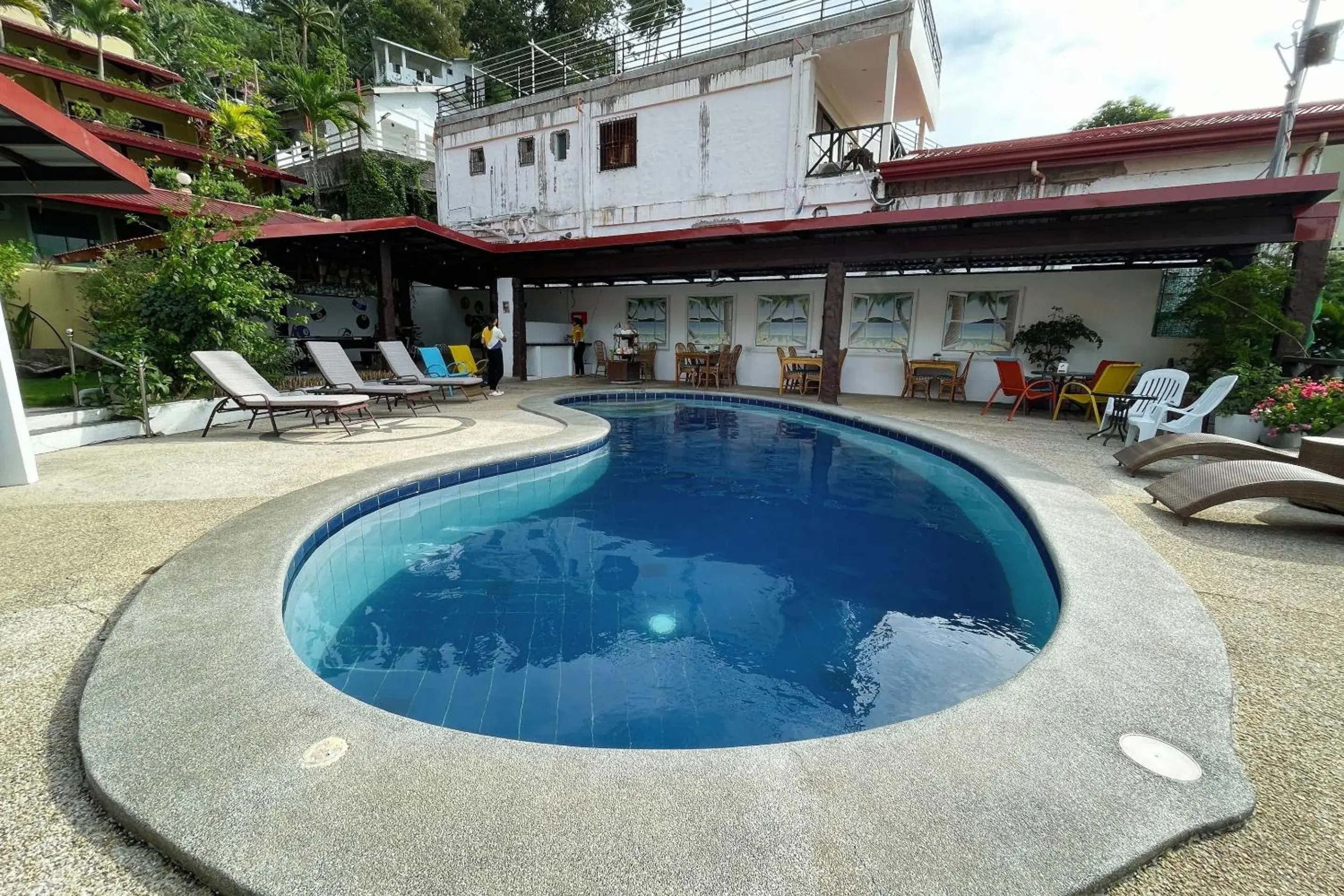 Swimming pool in Oriental Hill Sabang Resort Puerto Galera Swimming pool in Oriental Hill Sabang Resort Puerto Galera