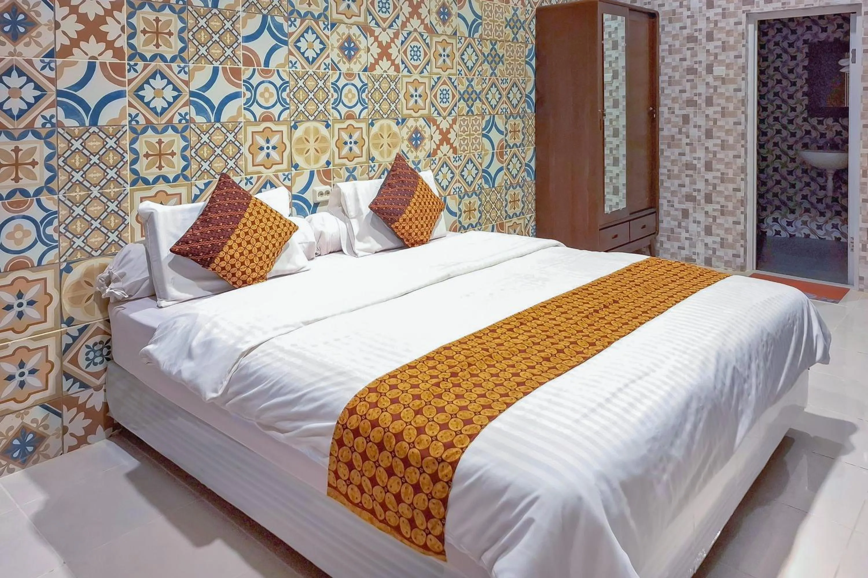Bedroom, Bed in Omah Kampoeng Near UKSW Salatiga Mitra RedDoorz