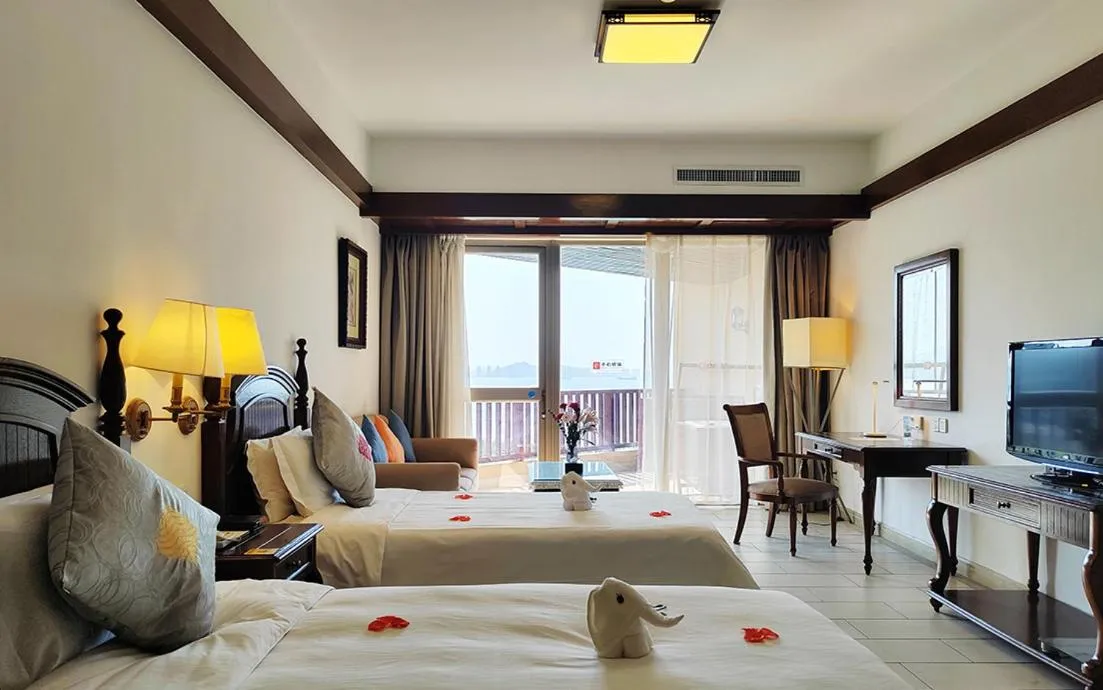 Bed in Timton Fuhe Hotel