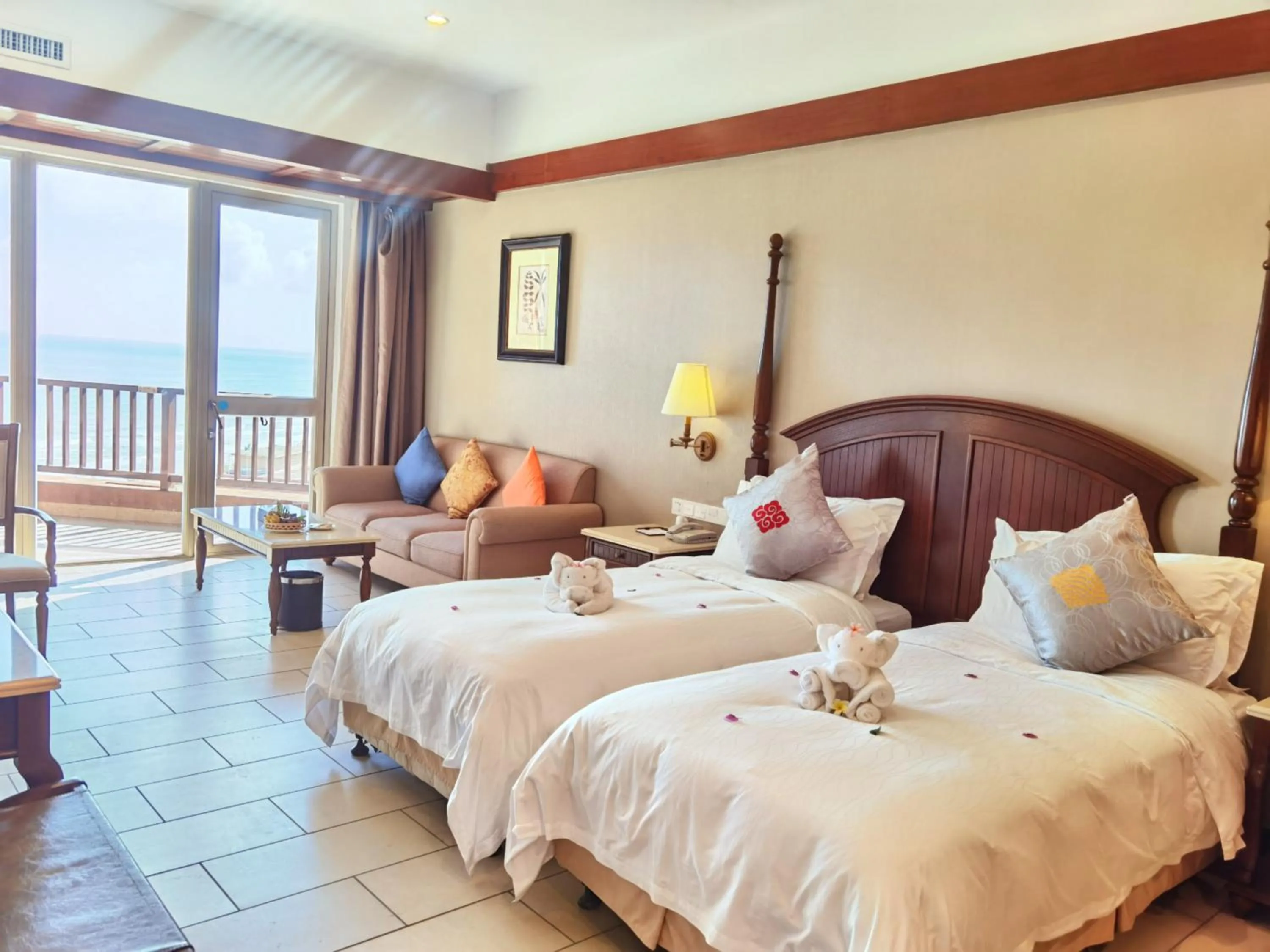 Bed in Timton Fuhe Hotel