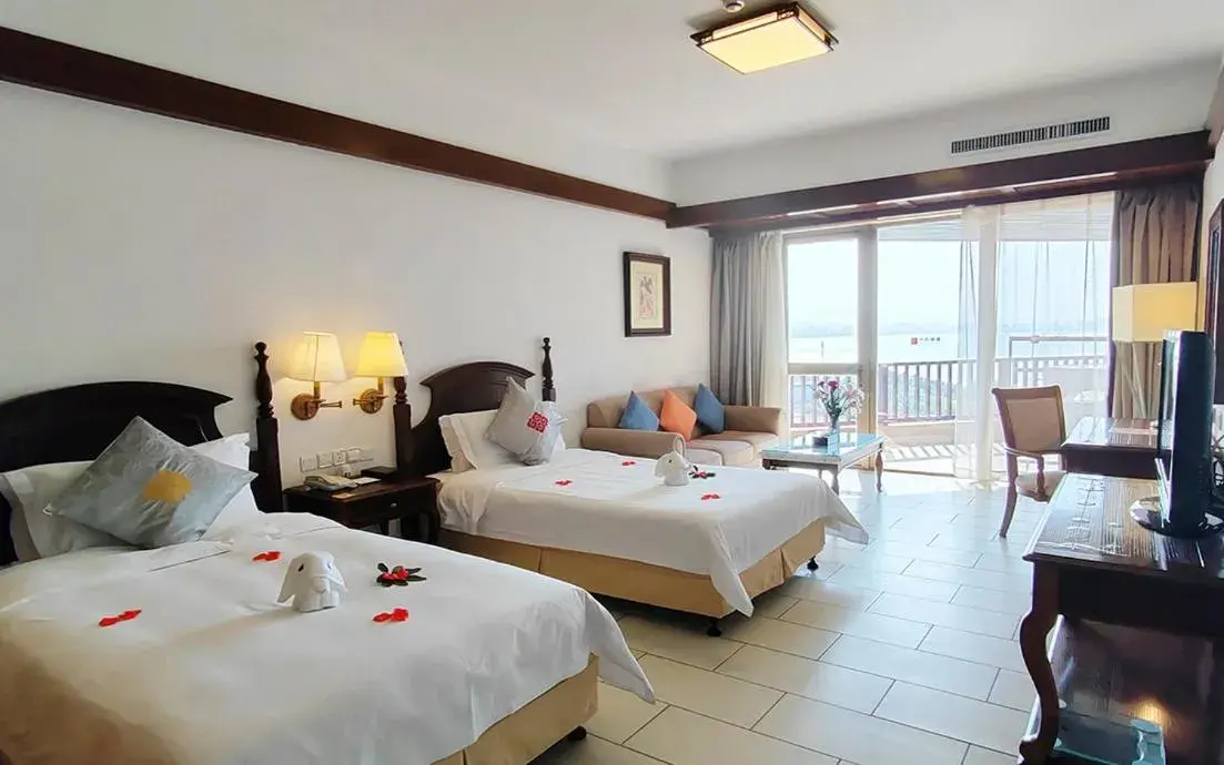 Bed in Timton Fuhe Hotel Bed in Timton Fuhe Hotel