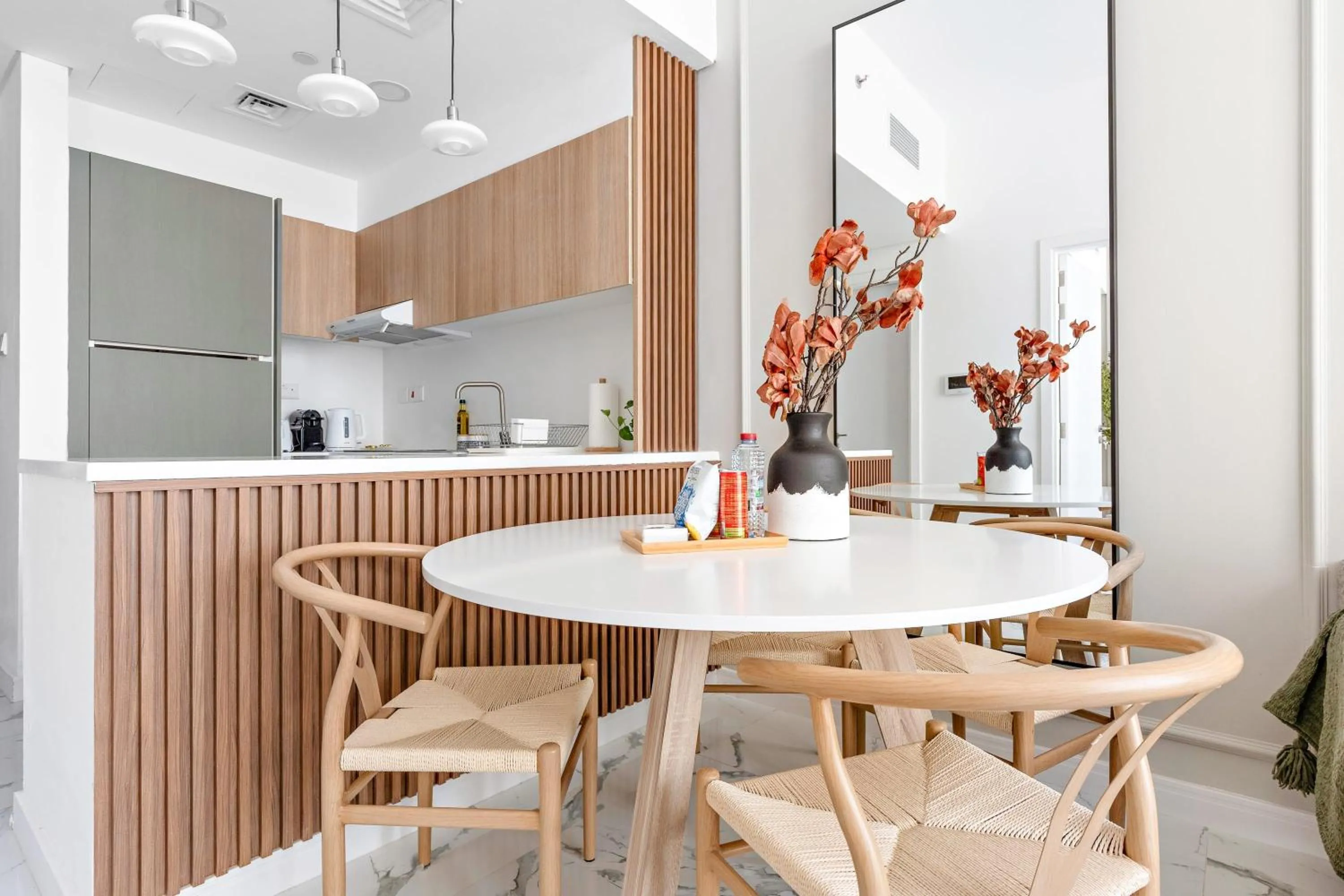 Dining area in Silkhaus Vacation Homes Modern 1BDR in Oasis Near Masdar City Park