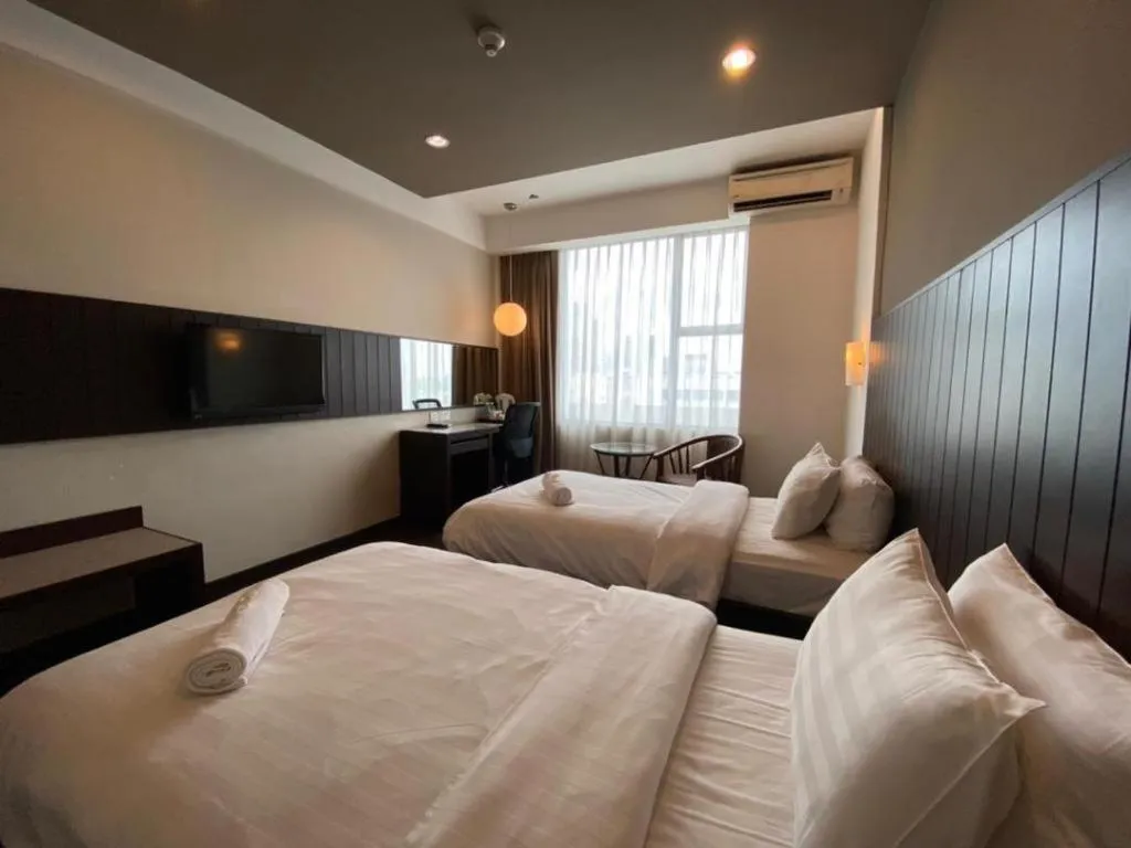 Bed in Kemena View Hotel Kuching (formerly known Merchant Hotel Kuching)