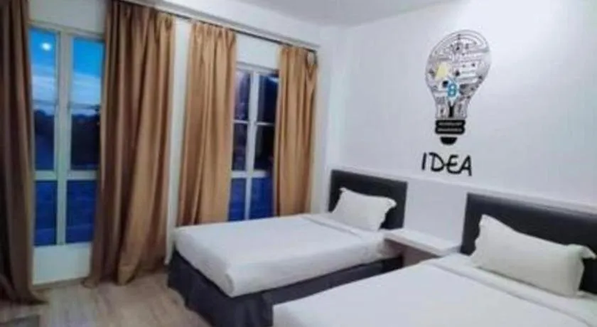 Bed in Hotel Zamburger Plaza Mahkota