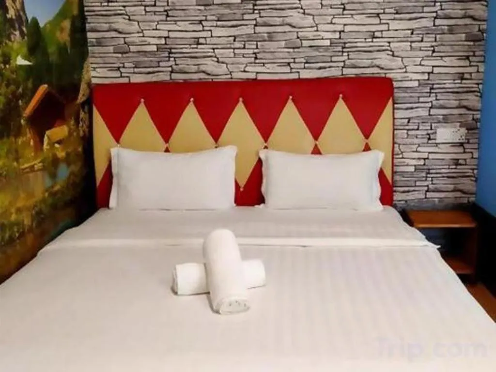 Bed in Hotel Zamburger Enstek
