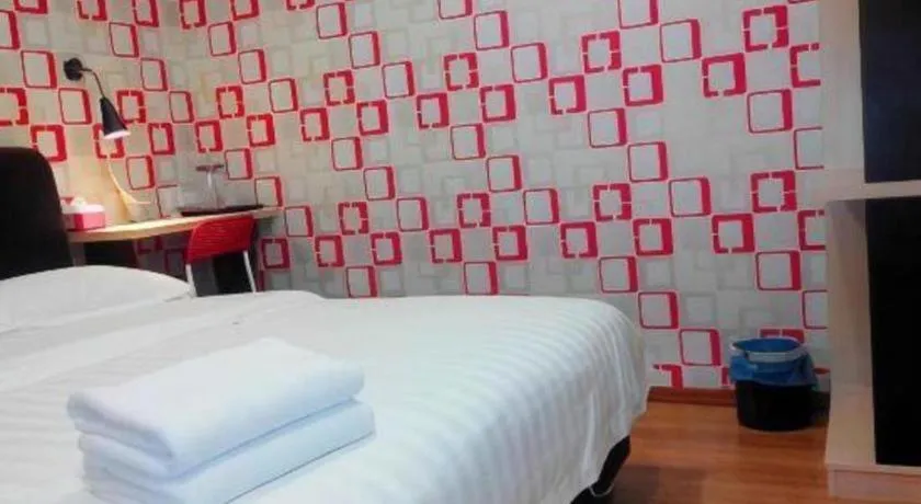 Bed in Hotel Zamburger Enstek