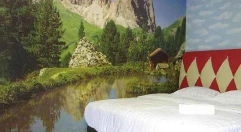 Bed in Hotel Zamburger Enstek