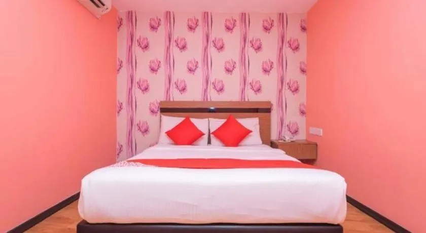 Bed in Hotel Aromas Kulai