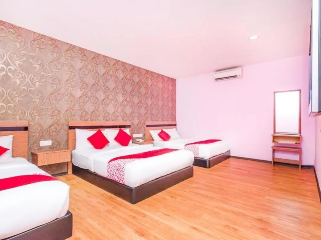Bed in Hotel Aromas Kulai
