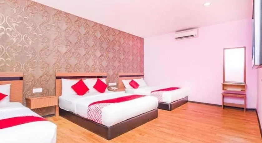 Bed in Hotel Aromas Kulai