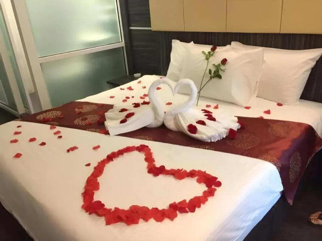 Bed in PPT Muar Hotel Bed in PPT Muar Hotel