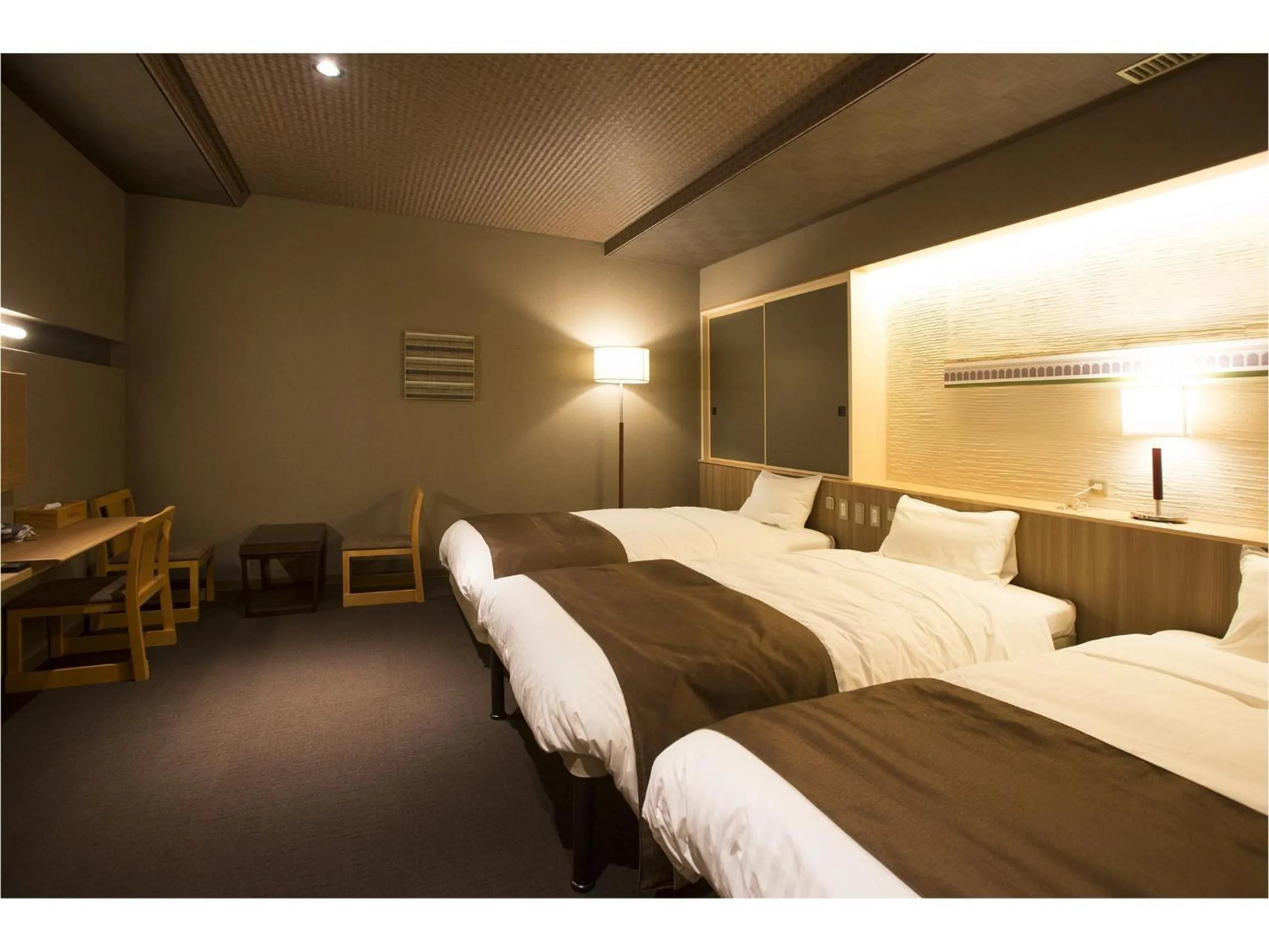 Bed in Wakkanai Grand Hotel