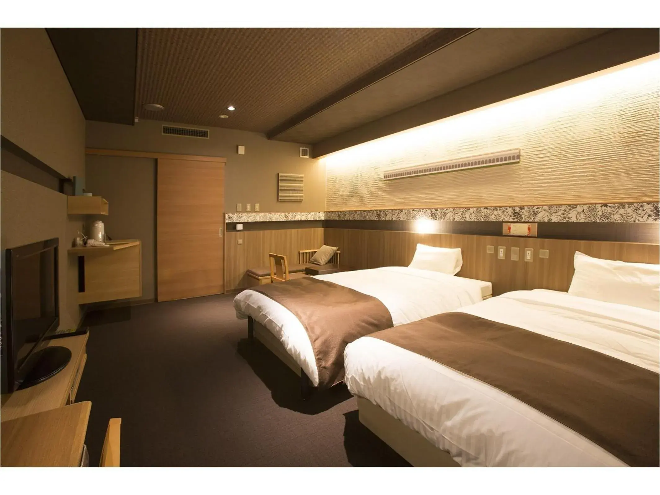 Bed in Wakkanai Grand Hotel Bed in Wakkanai Grand Hotel