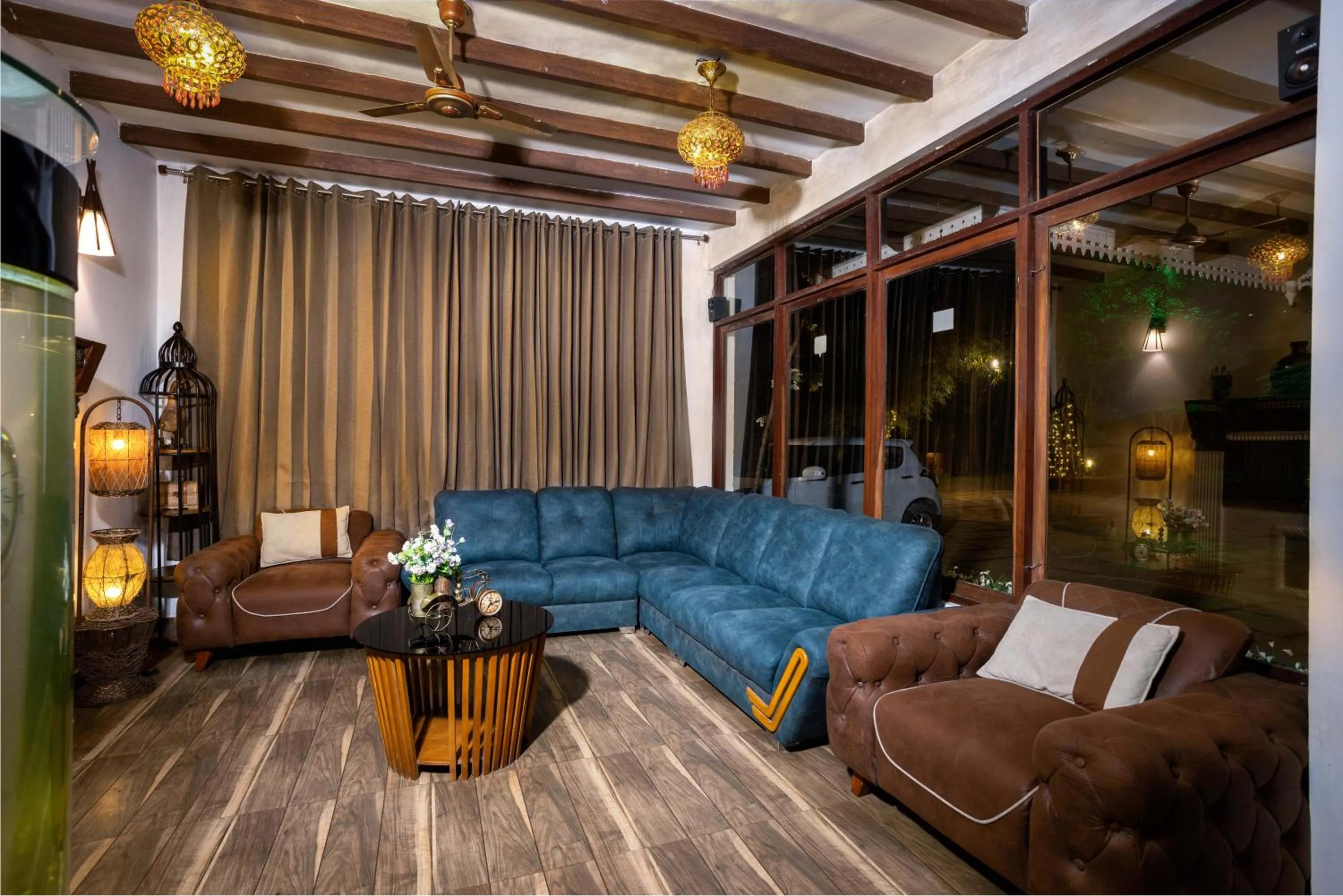 Seating area in Lakkidi Village Resort Wayanad