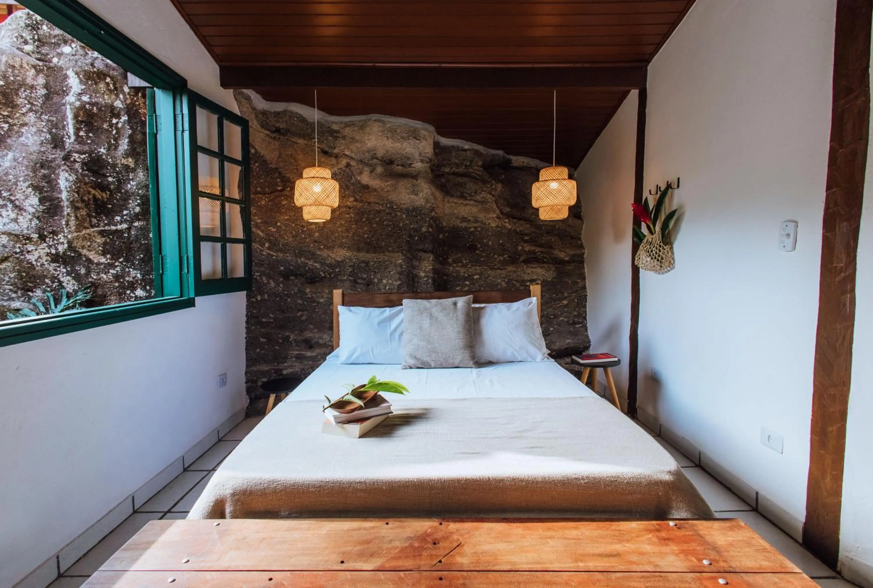 Bed in Pousada Vila das Pedras