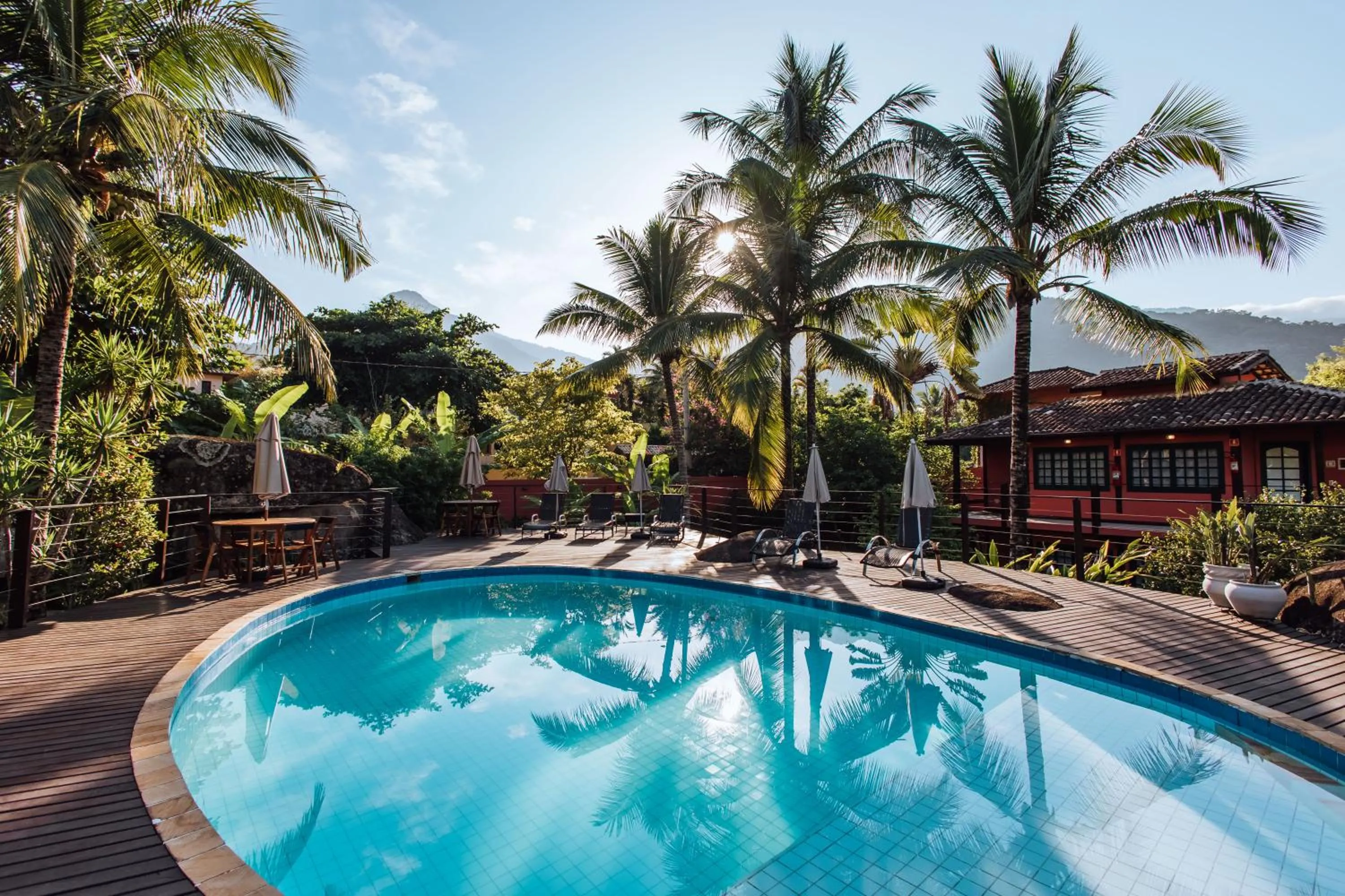 Pool view in Pousada Vila das Pedras