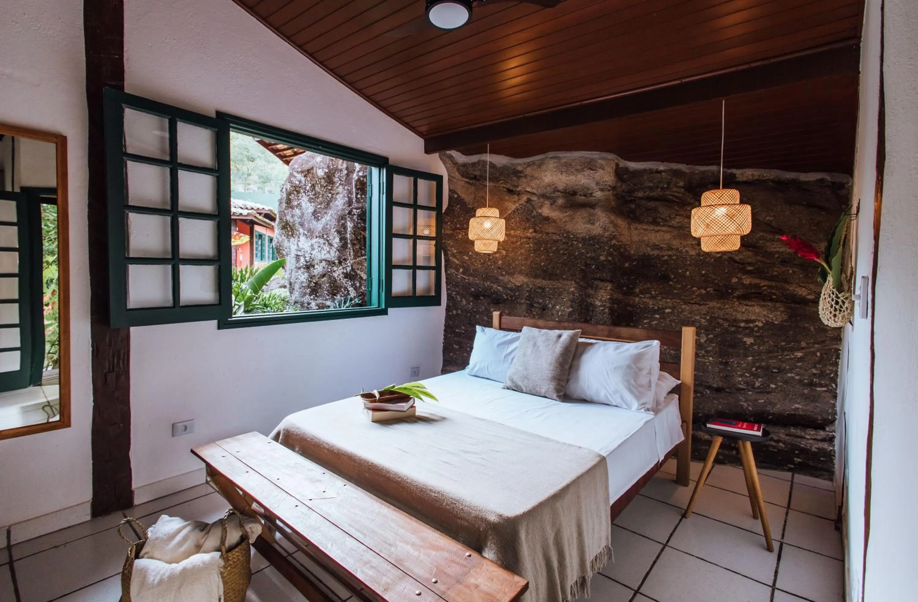 Bed in Pousada Vila das Pedras