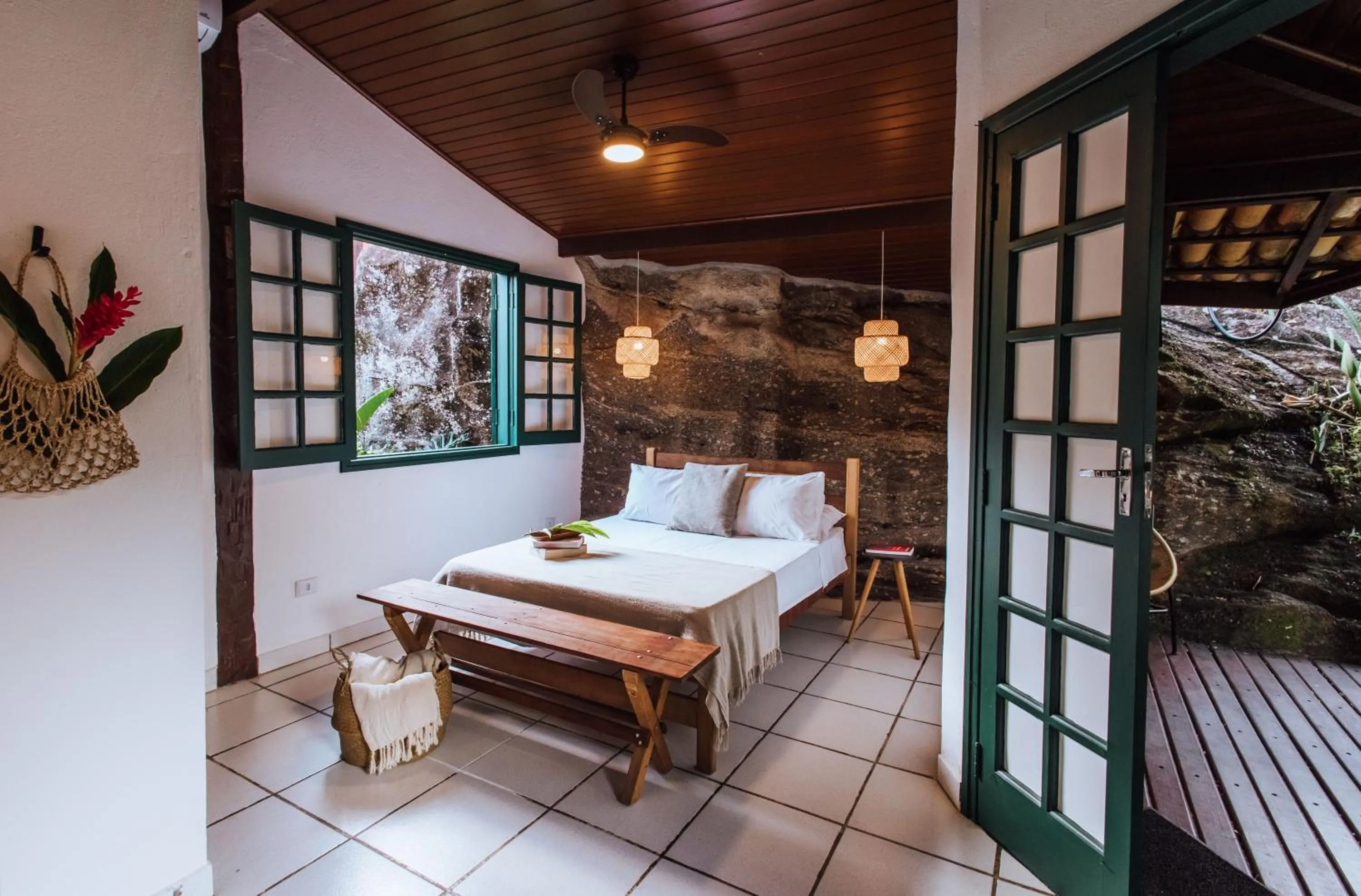 Bed in Pousada Vila das Pedras