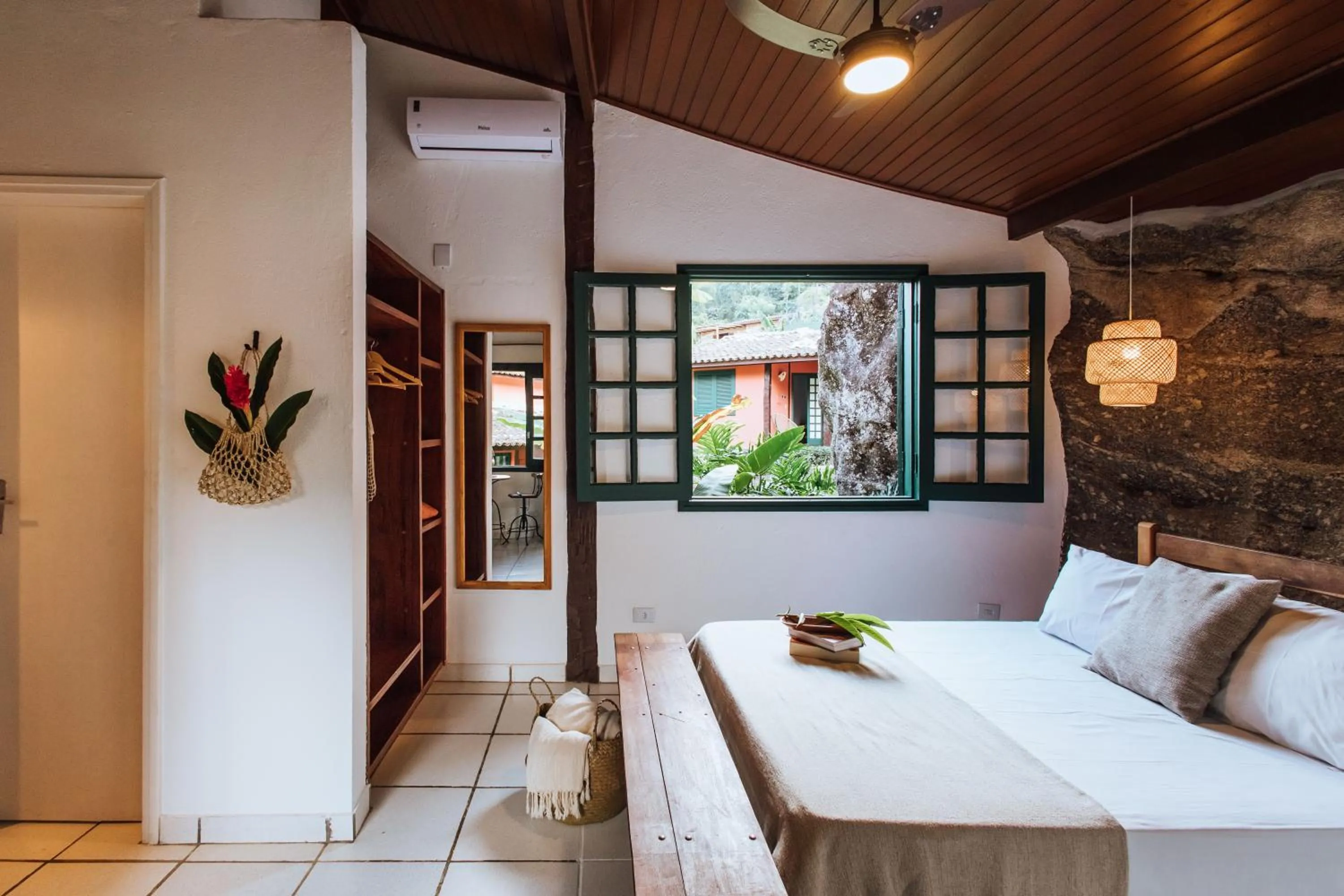 Bed in Pousada Vila das Pedras