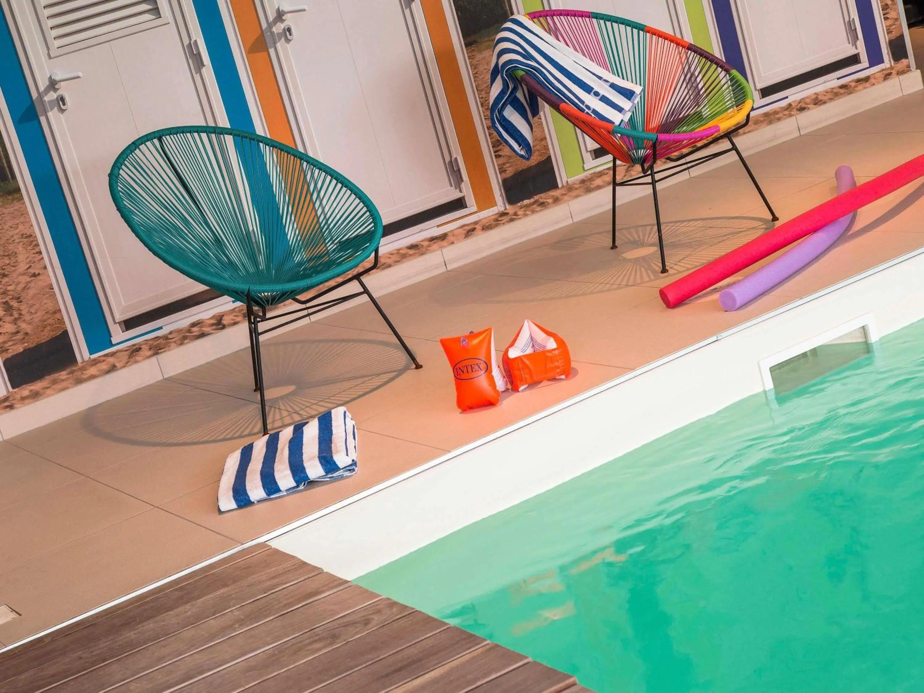 Pool view in ibis Styles Vierzon