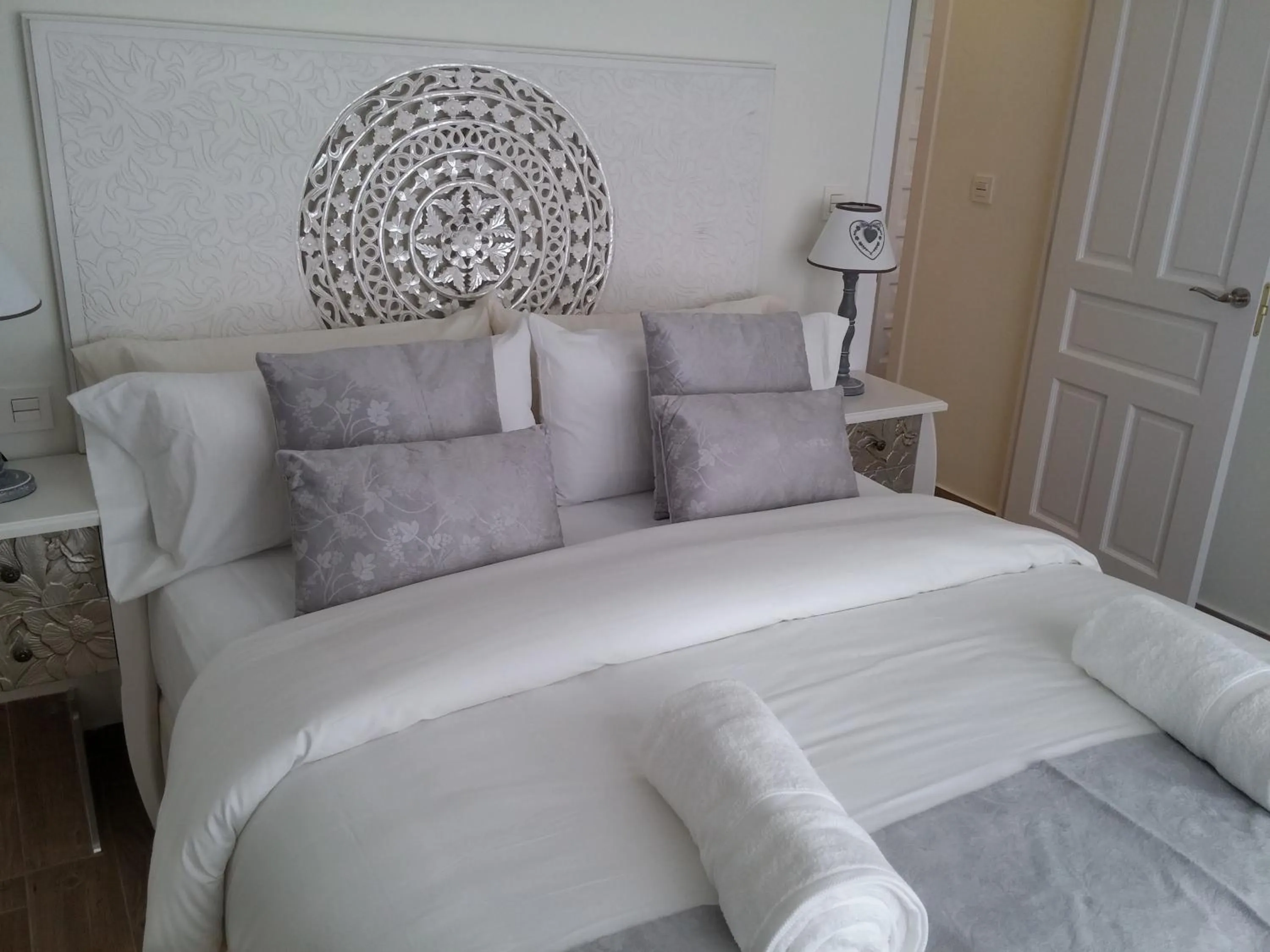 Bedroom, Bed in Sitges Centre Mediterranean House- 5 Bedroom, 4 Bathroom, Terrace Courtyard, Private Rooptop Pool