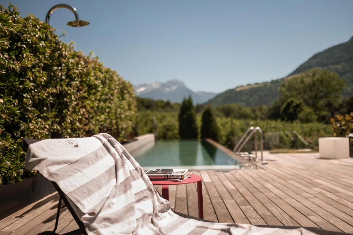 Pool view in Design Hotel Tyrol
