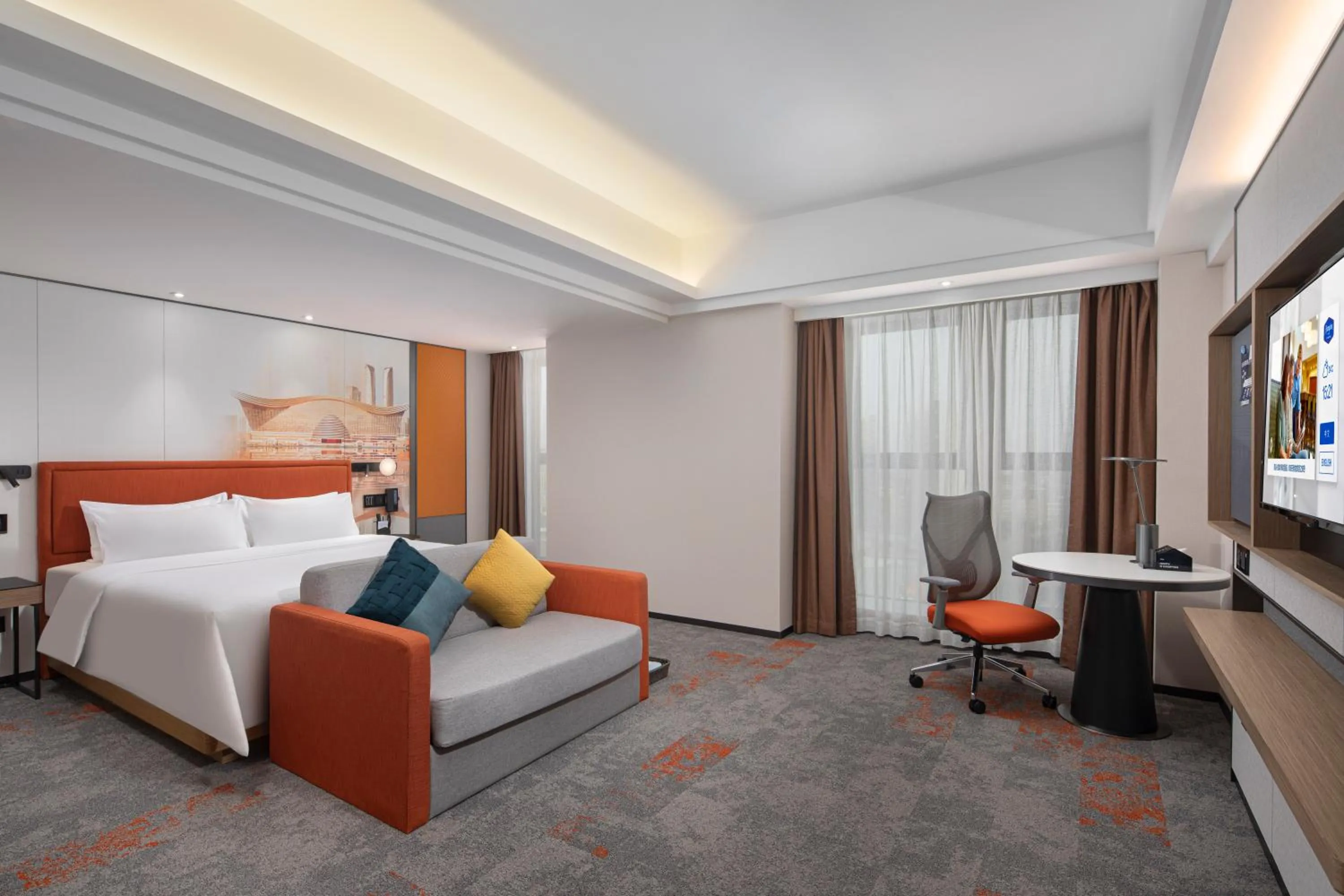 Photo of the whole room, Bed in Hampton by Hilton Chengdu Wuhou Waishuannan